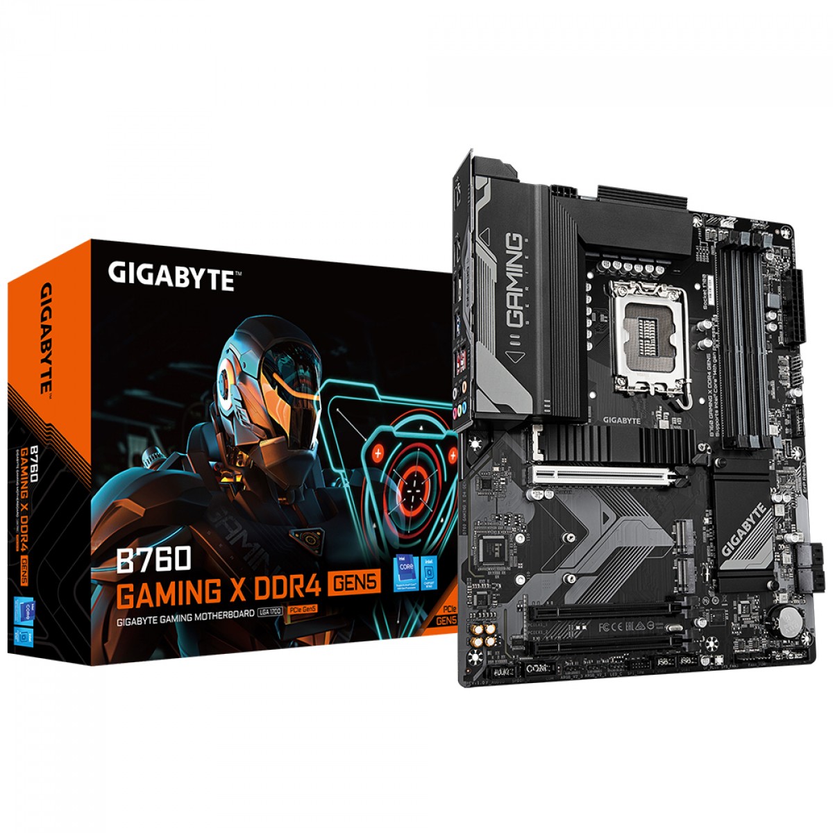 Placa Mãe Gigabyte B760 GAMING X DDR4 GEN5, Chipset B760, Intel LGA 1700, ATX, DDR4