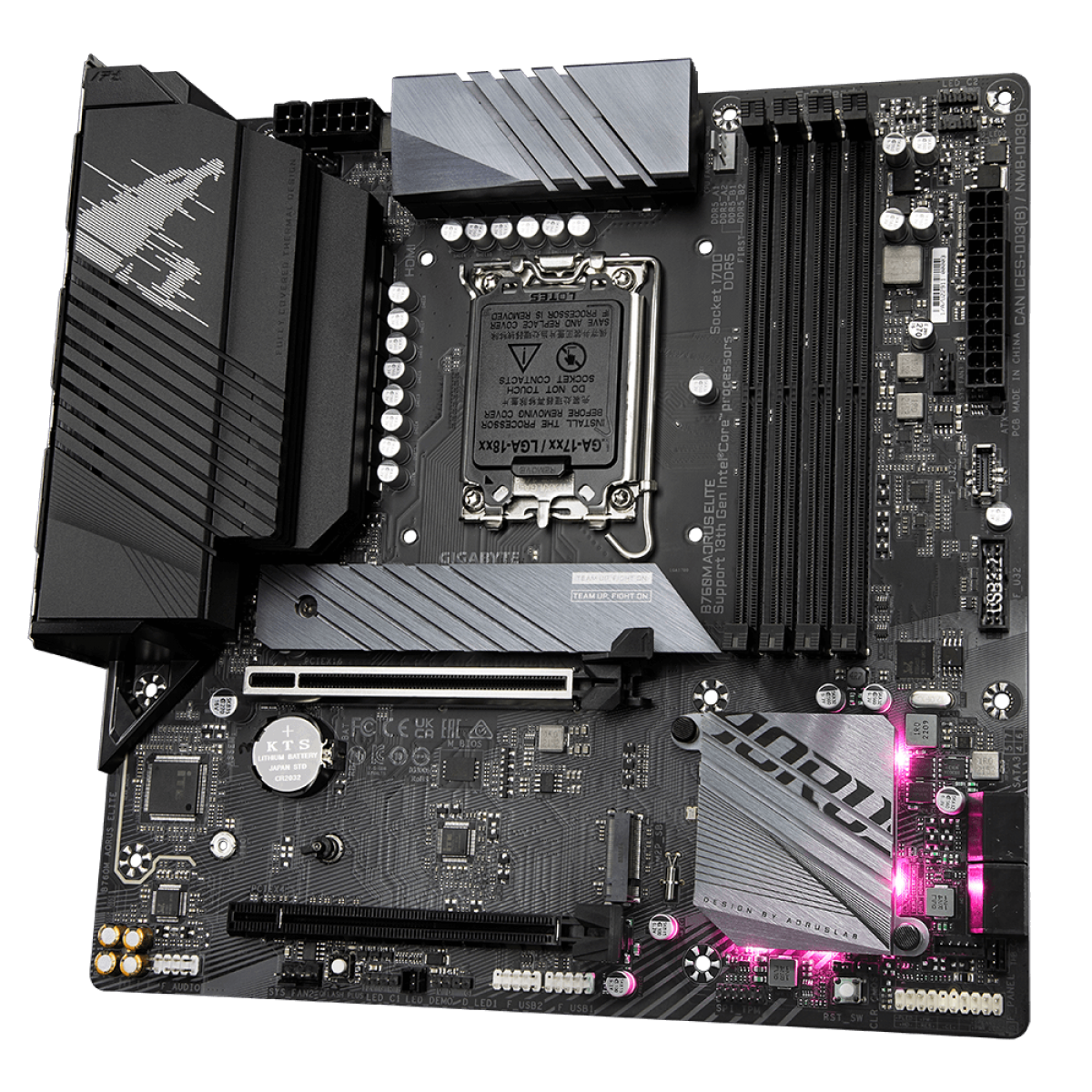Placa Mãe Gigabyte B760M Aorus Elite, Chipset B760, Intel LGA 1700, mATX, DDR5