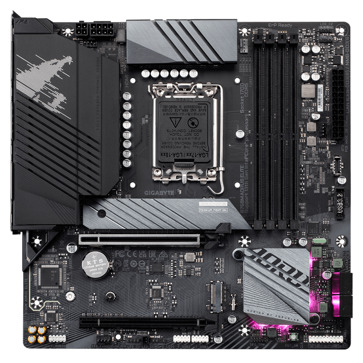 Placa Mãe Gigabyte B760M Aorus Elite, Chipset B760, Intel LGA 1700, mATX, DDR5
