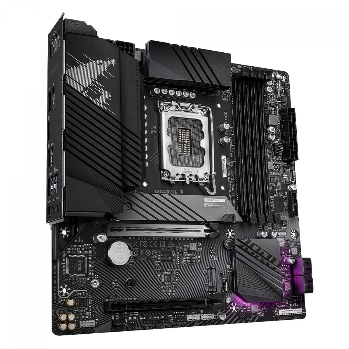 Placa Mãe Gigabyte B760M AORUS ELITE DDR4 GEN5, Chipset B760, Intel LGA 1700, M-ATX, DDR4