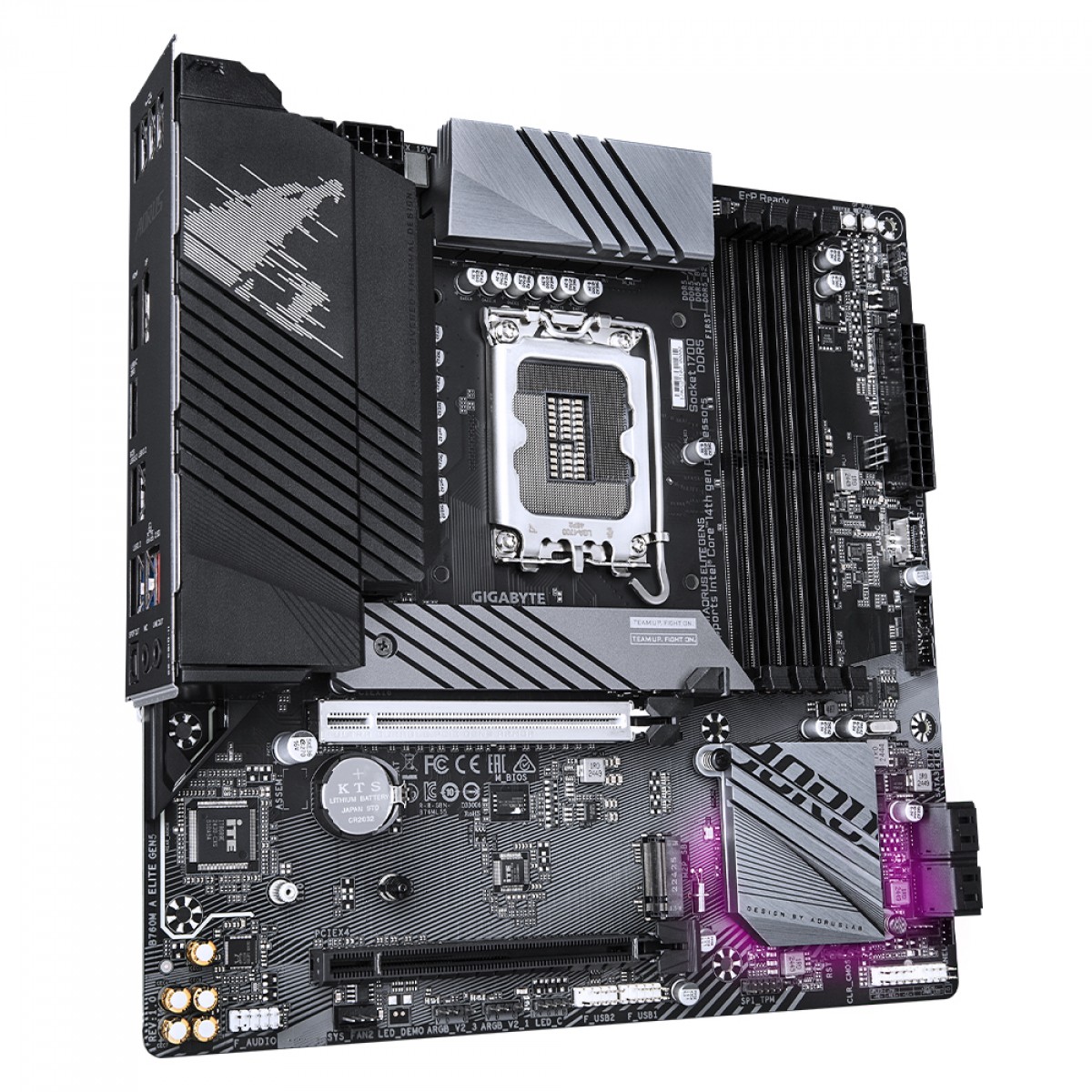 Placa Mãe Gigabyte B760M AORUS ELITE GEN5, Chipset B760, Intel LGA 1700, M-ATX, DDR5