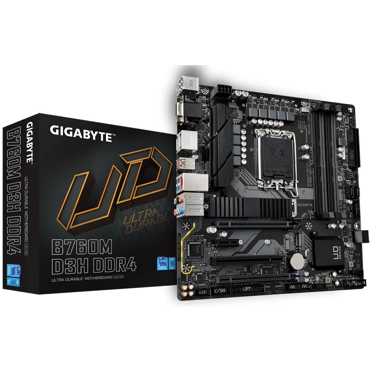Placa Mãe Gigabyte B760M D3H DDR4, Chipset B760, Intel LGA 1700, M-ATX, DDR4