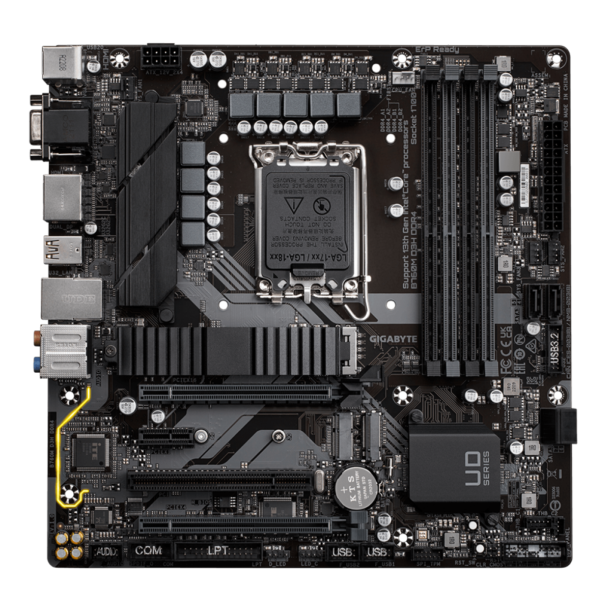 Placa Mãe Gigabyte B760M D3H DDR4, Chipset B760, Intel LGA 1700, M-ATX, DDR4