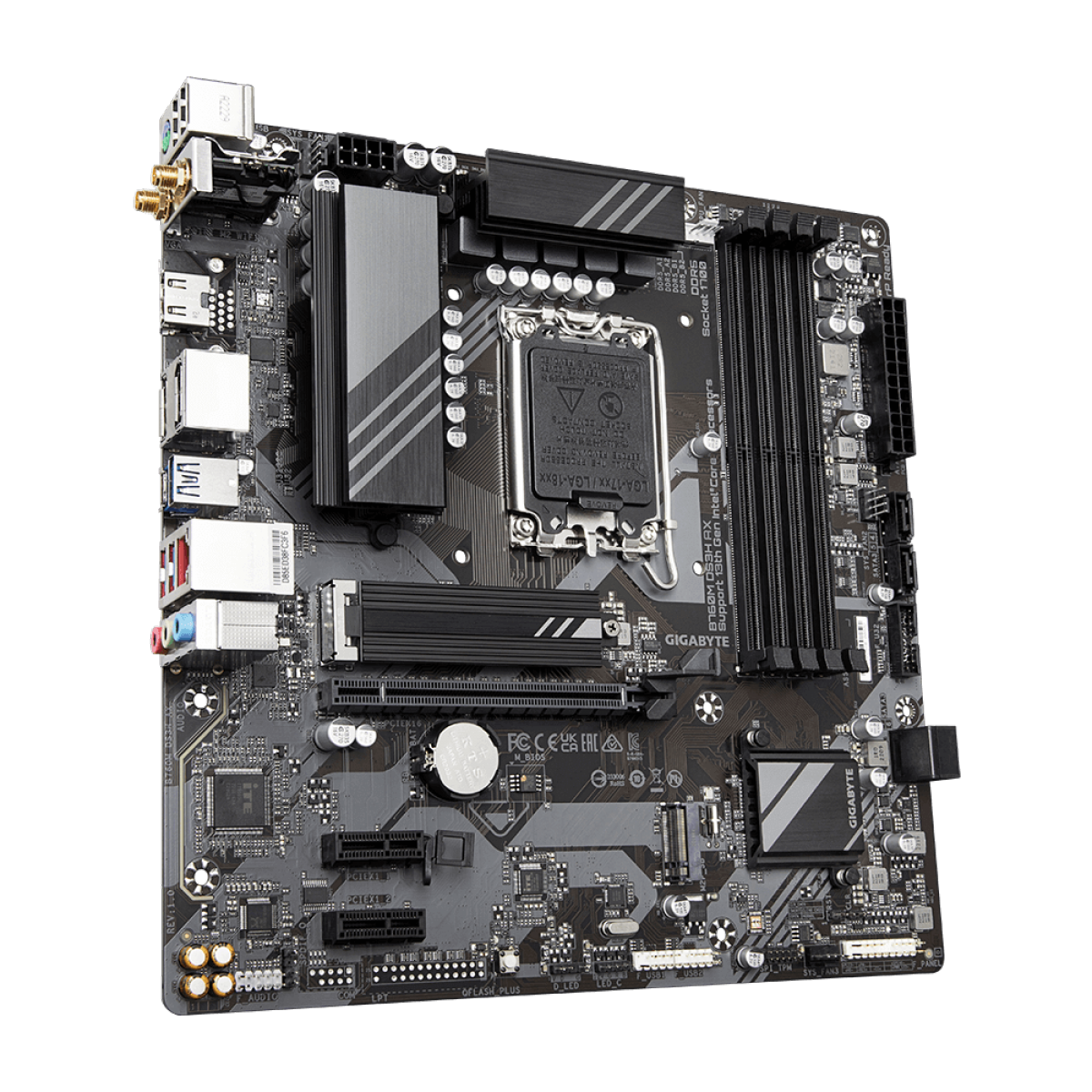 Placa Mãe Gigabyte B760M DS3H AX, Chipset B760, Intel LGA 1700, mATX, DDR5