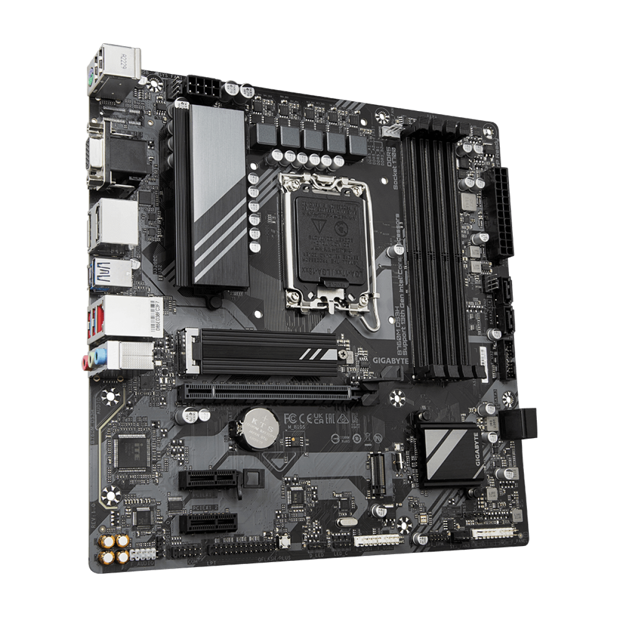 Placa Mãe Gigabyte B760M DS3H, Chipset B760, Intel LGA 1700, mATX, DDR5