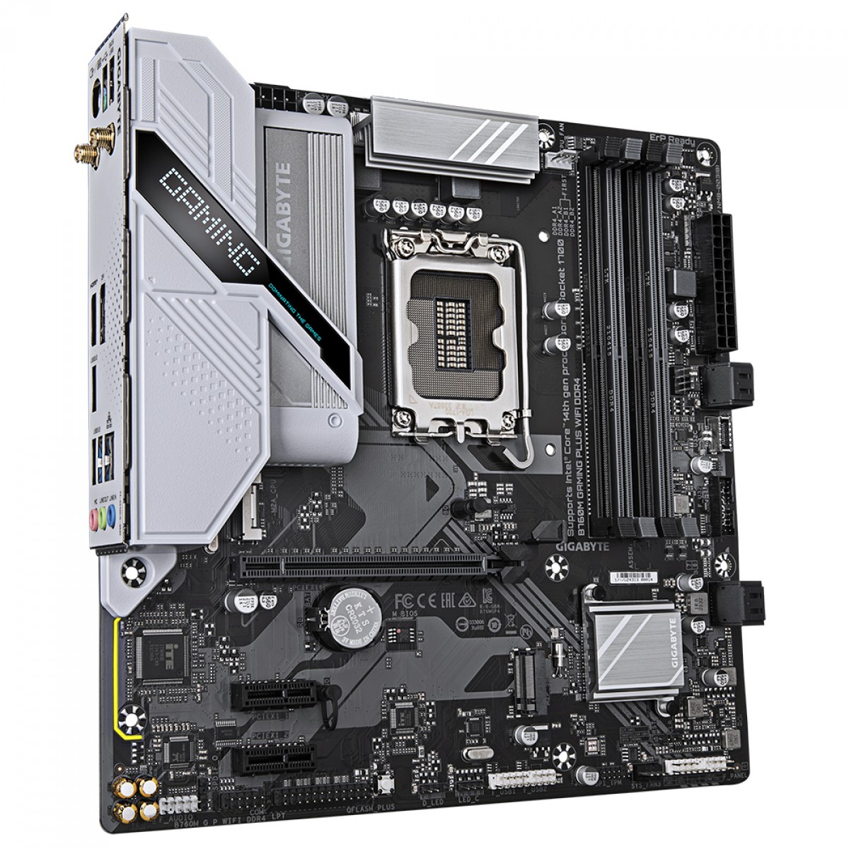 Placa Mãe Gigabyte B760M Gaming Plus WIFI, Chipset B760, Intel LGA 1700, MATX, DDR4
