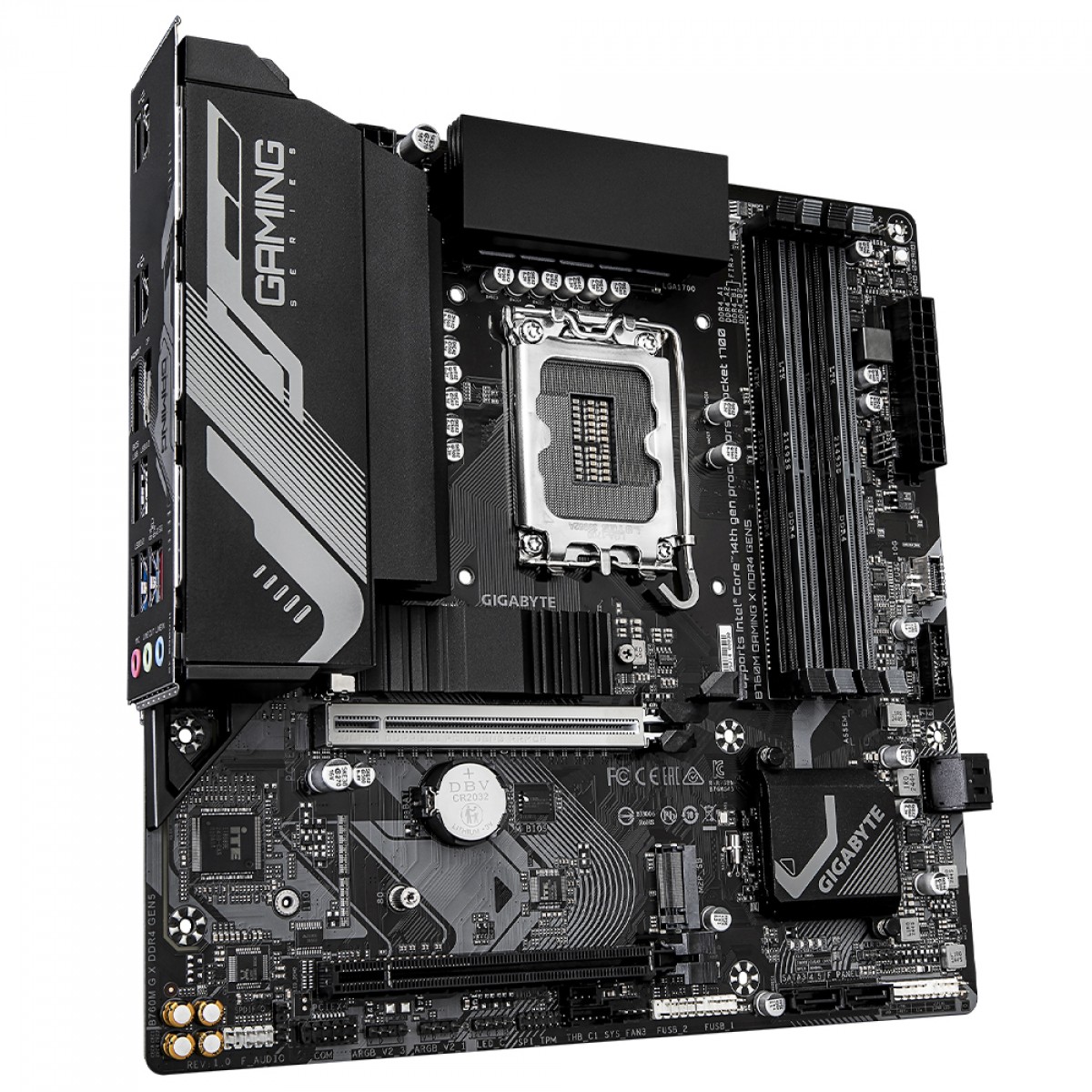 Placa Mãe Gigabyte B760M GAMING X DDR4 GEN5, Chipset B760, Intel LGA 1700, M-ATX, DDR4