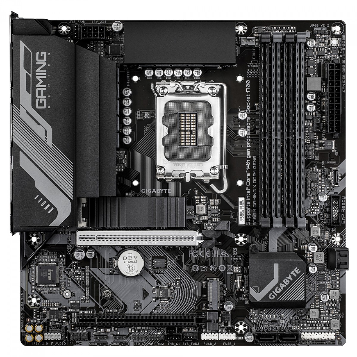 Placa Mãe Gigabyte B760M GAMING X DDR4 GEN5, Chipset B760, Intel LGA 1700, M-ATX, DDR4