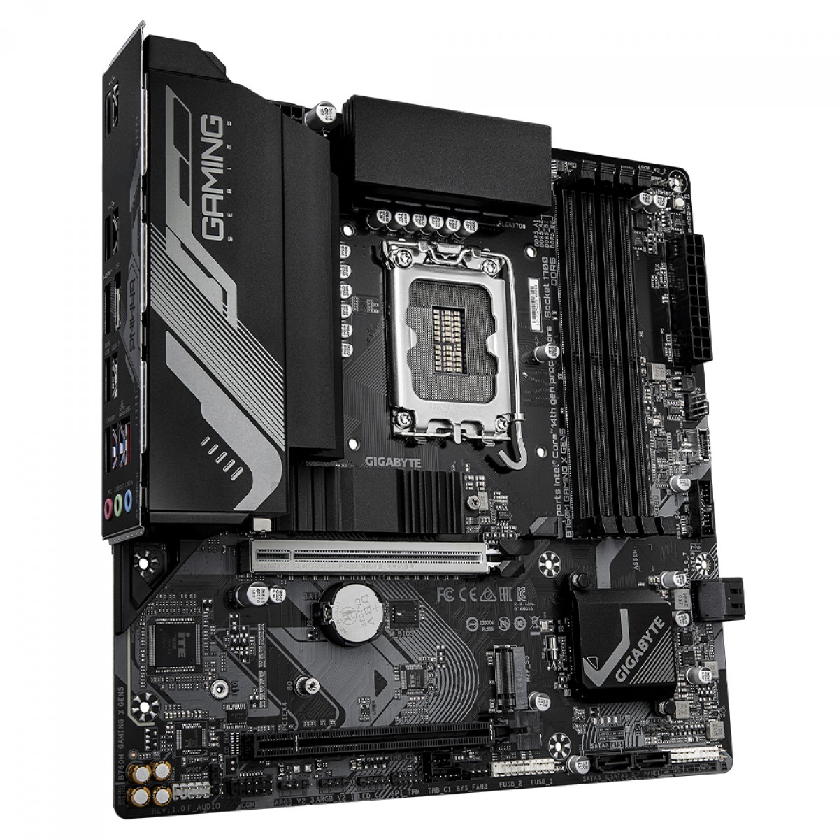 Placa Mãe Gigabyte B760M GAMING X GEN5, Chipset B760, Intel LGA 1700, M-ATX, DDR5
