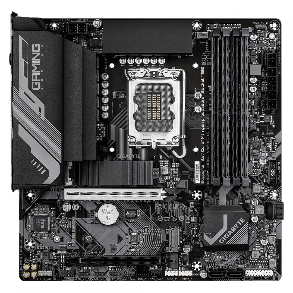 Placa Mãe Gigabyte B760M GAMING X WIFI6E DDR4 GEN5, Chipset B760, Intel LGA 1700, M-ATX, DDR4