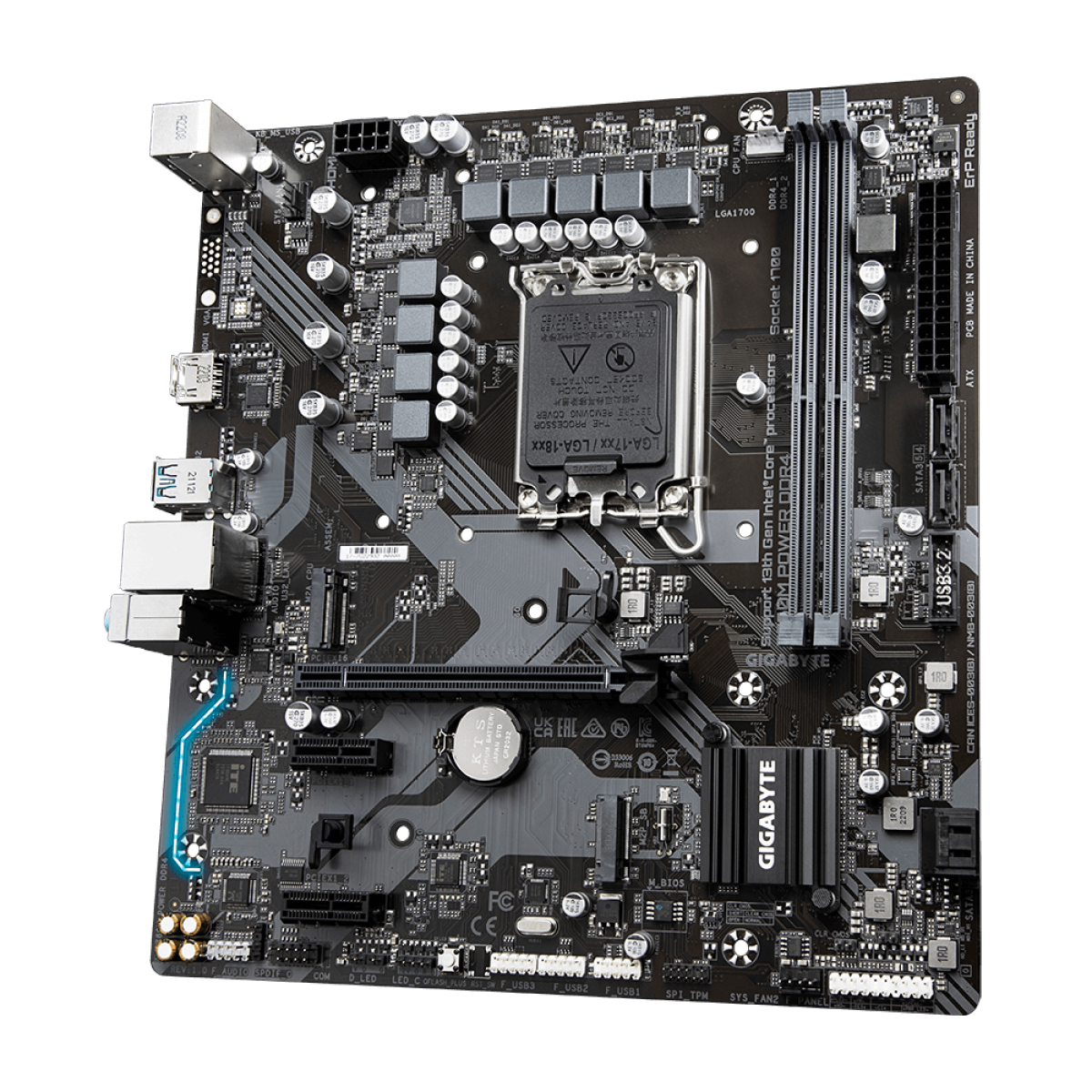 Placa Mãe Gigabyte B760M POWER DDR4, Chipset B760, Intel LGA 1700, mATX, DDR4