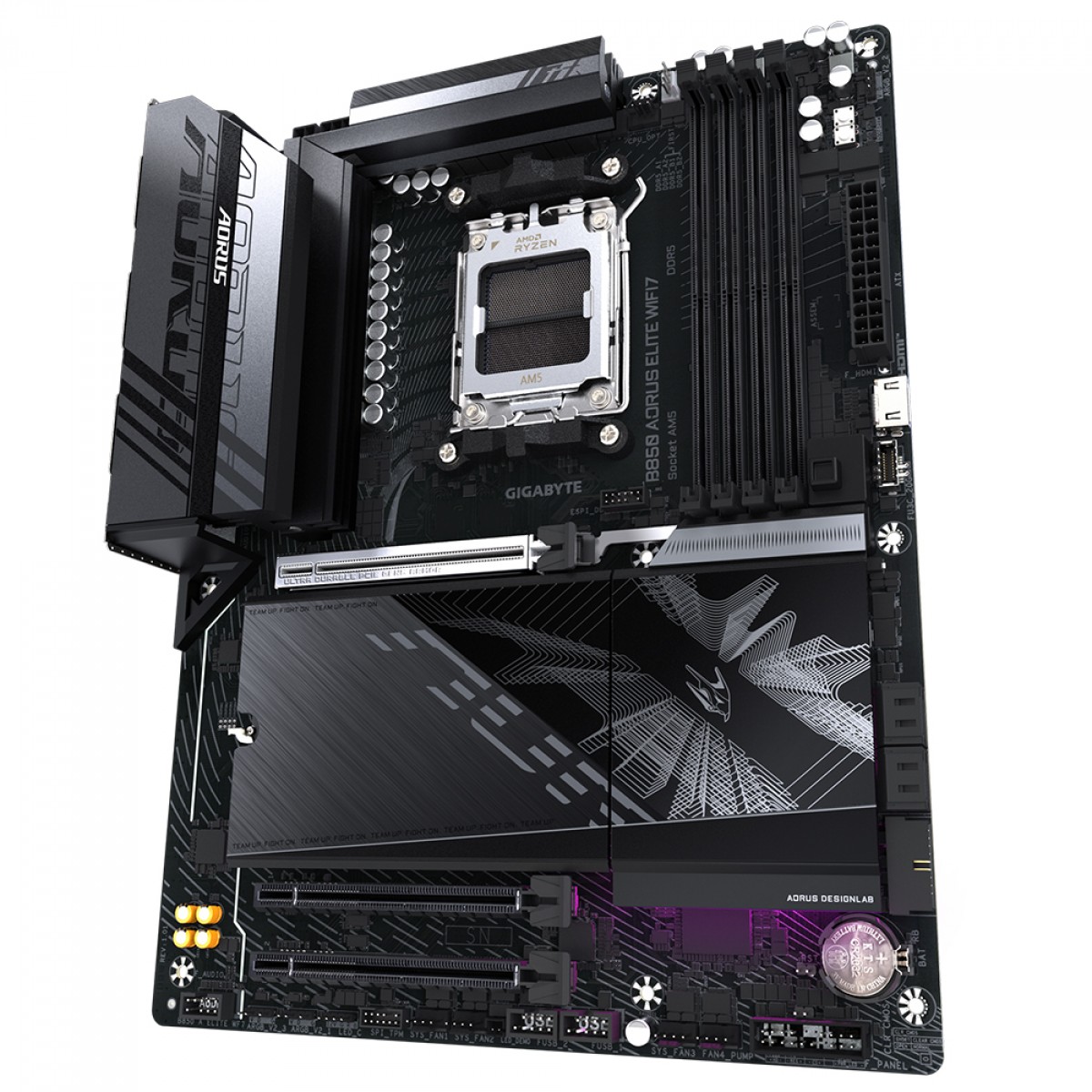 Placa Mãe Gigabyte B850 Aorus Elite WiFi7, Chipset B850, AMD AM5, ATX, DDR5