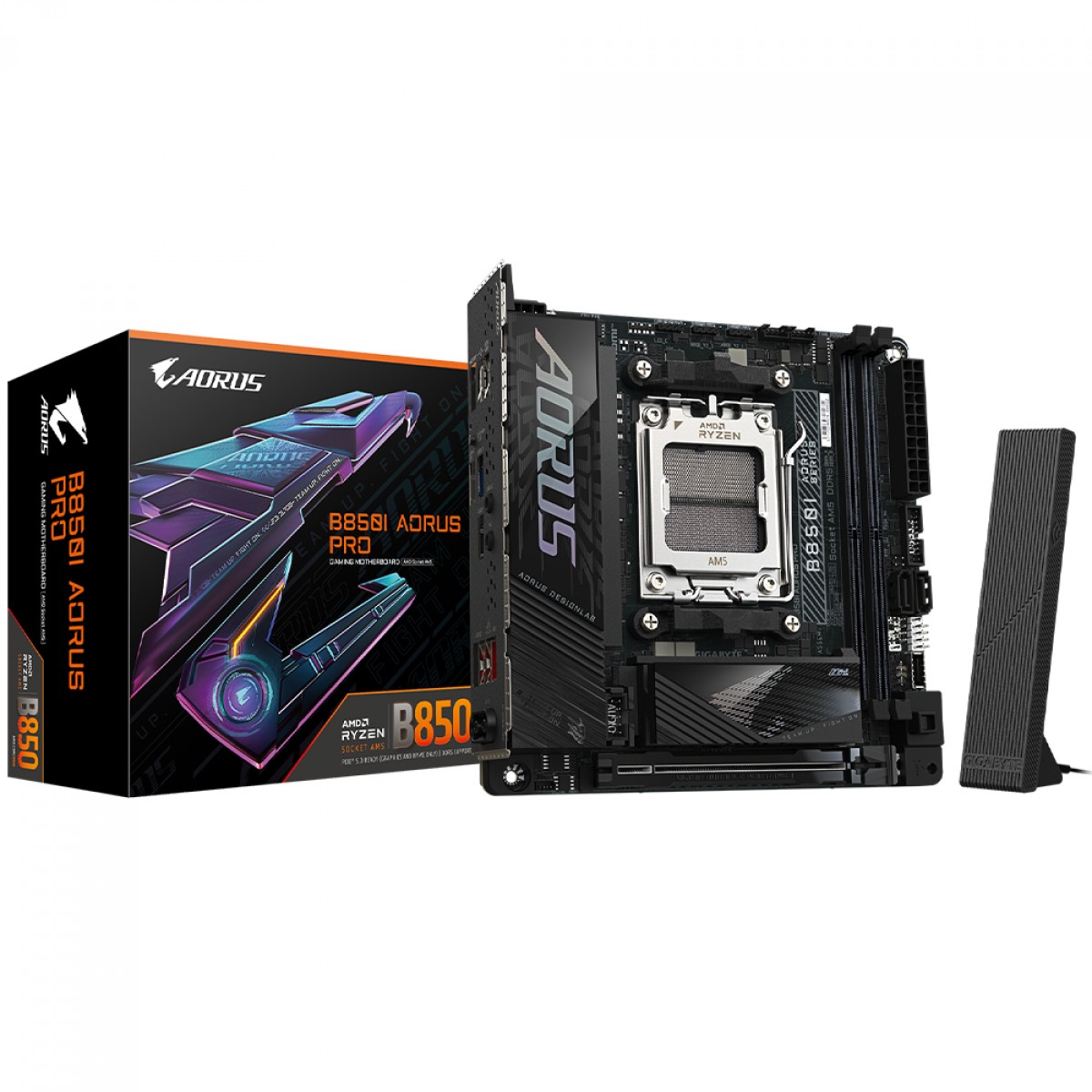 Placa Mãe Gigabyte B850I Aorus Pro, Chipset B850, WIFI 7, AMD AM5, Mini-ITX, DDR5