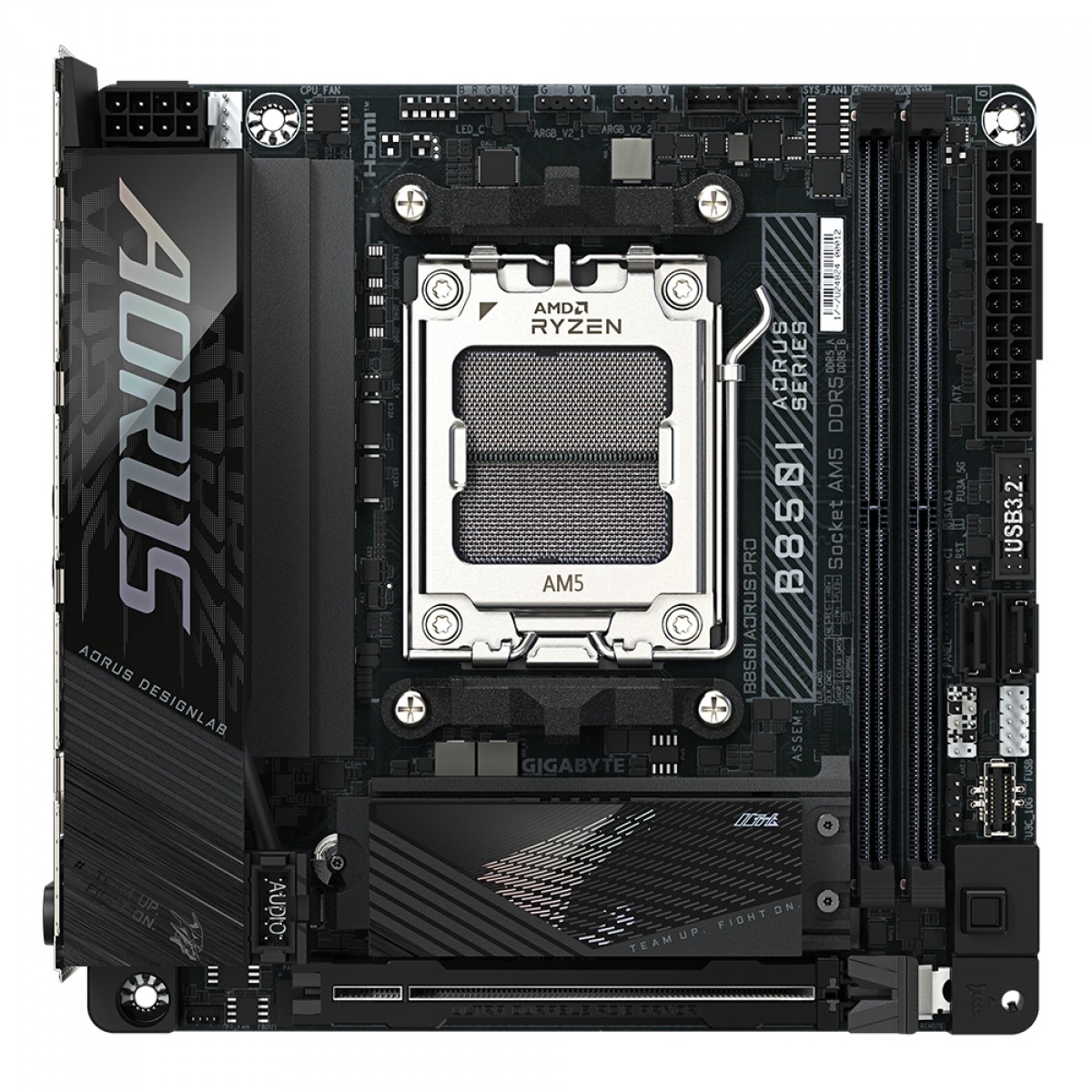 Placa Mãe Gigabyte B850I Aorus Pro, Chipset B850, WIFI 7, AMD AM5, Mini-ITX, DDR5