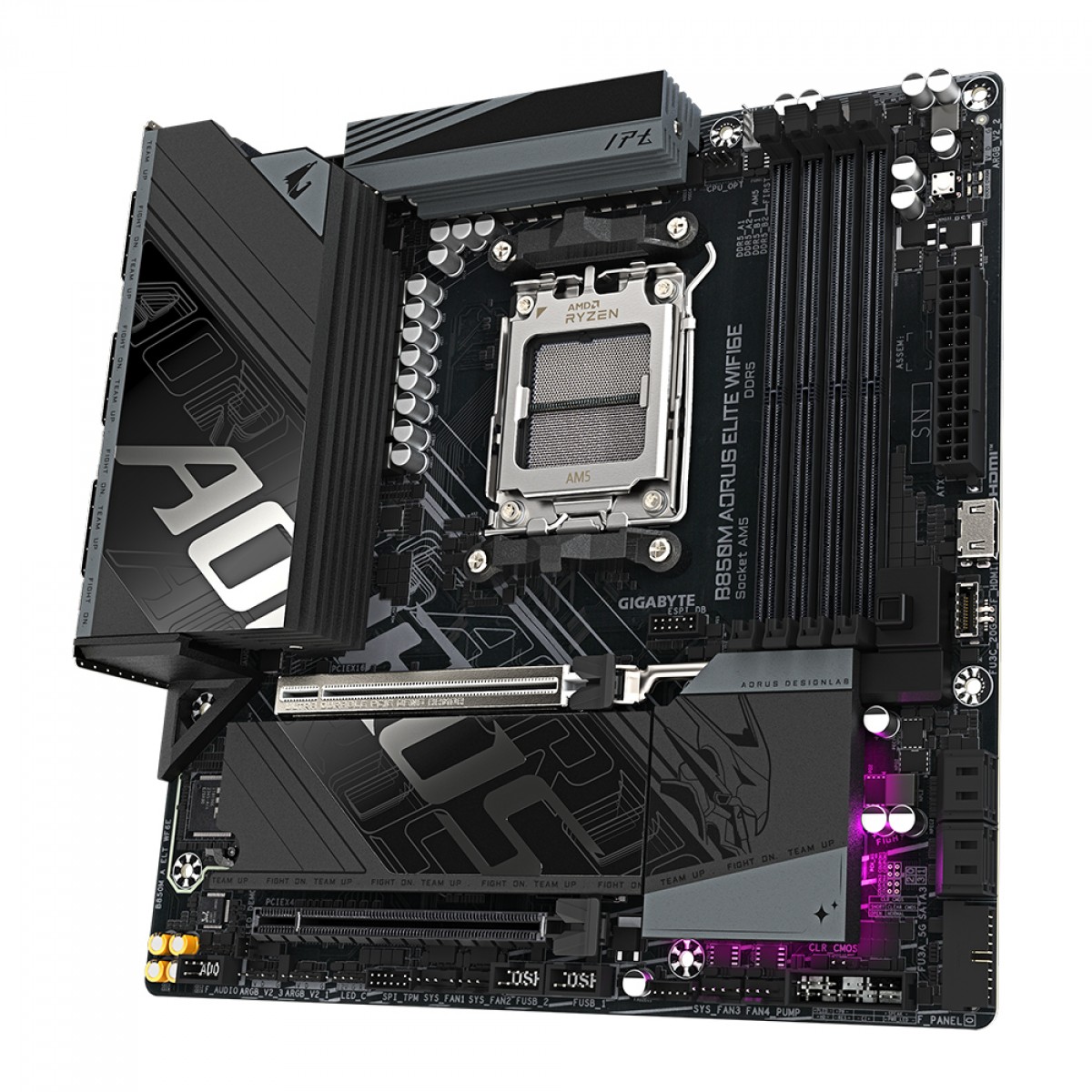 Placa Mãe Gigabyte B850M AORUS Elite WIFI6E, Chipset B850, AMD AM5, MATX, DDR5