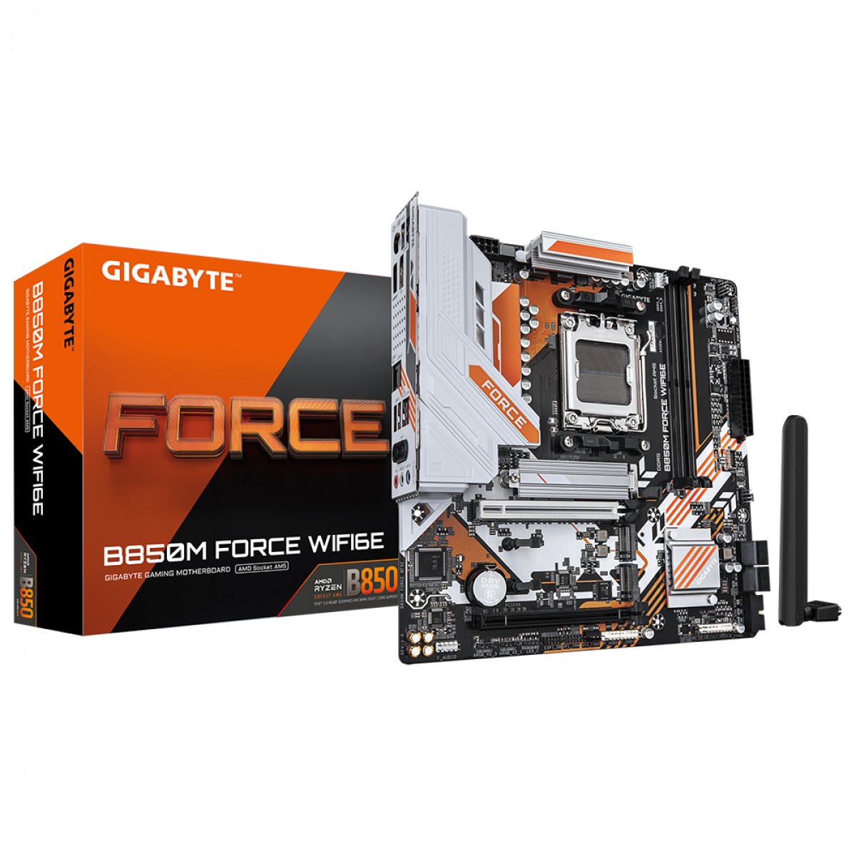 Placa Mãe Gigabyte B850M FORCE WIFI6E, Chipset B850, AMD AM5, M-ATX, DDR5