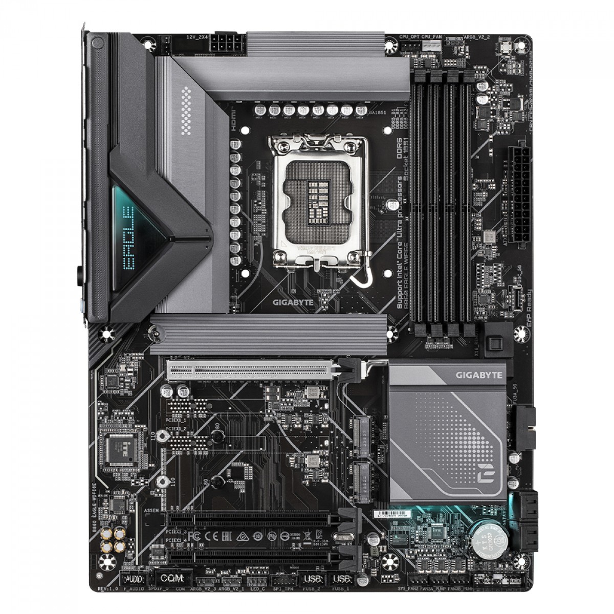 Placa Mãe Gigabyte B860 EAGLE WIFI6E, Chipset B860, Intel LGA 1851, ATX, DDR5