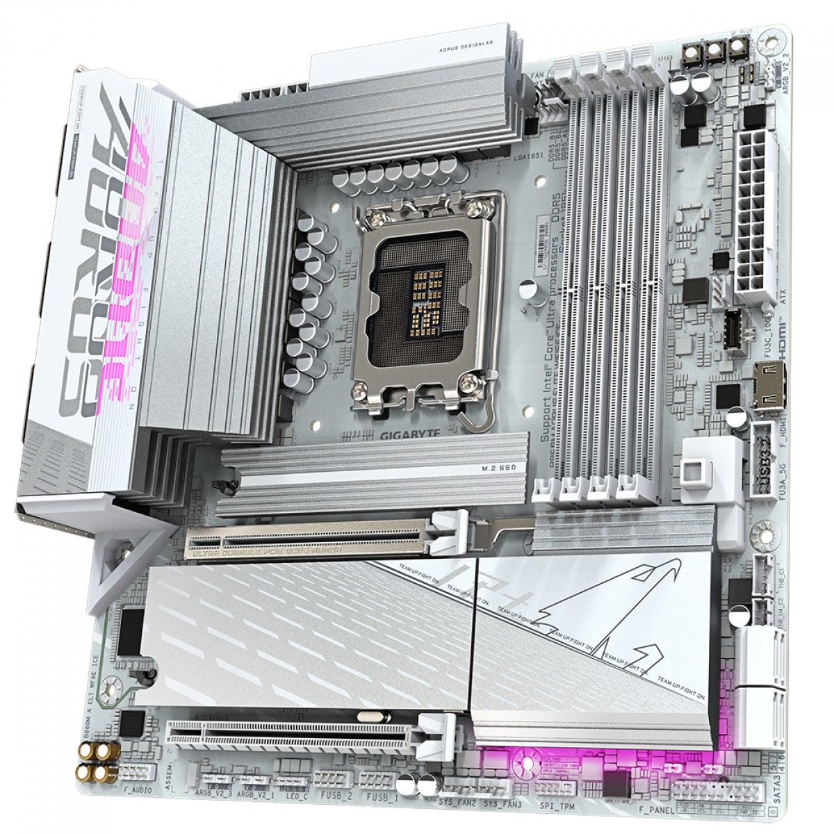 Placa Mãe Gigabyte B860M Aorus Elite WiFi6E ICE, Chipset B860, Intel LGA 1851, mATX, DDR5