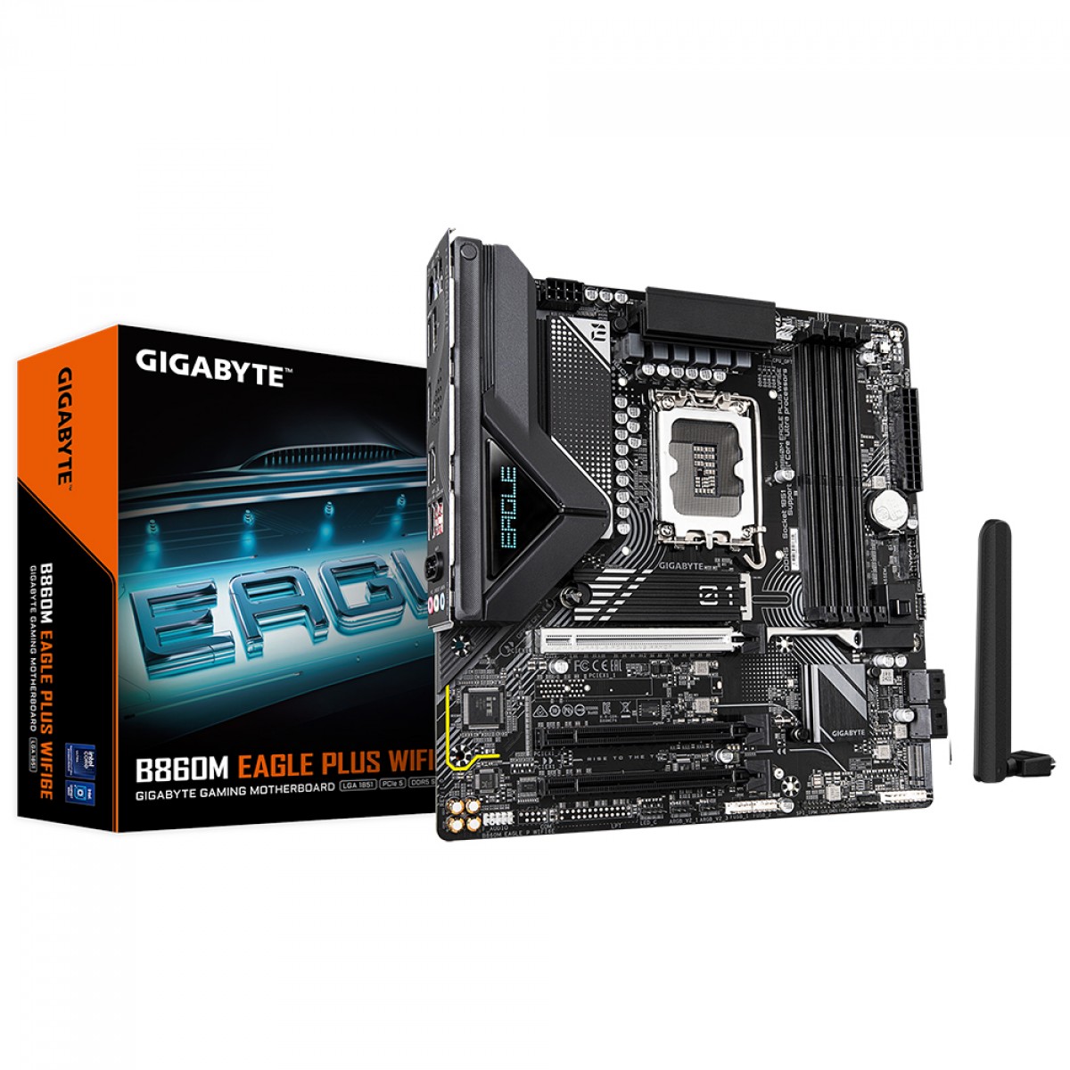 Placa Mãe Gigabyte B860M Eagle Plus WIFI6, Chipset B860, Intel LGA 1851, mATX, DDR5