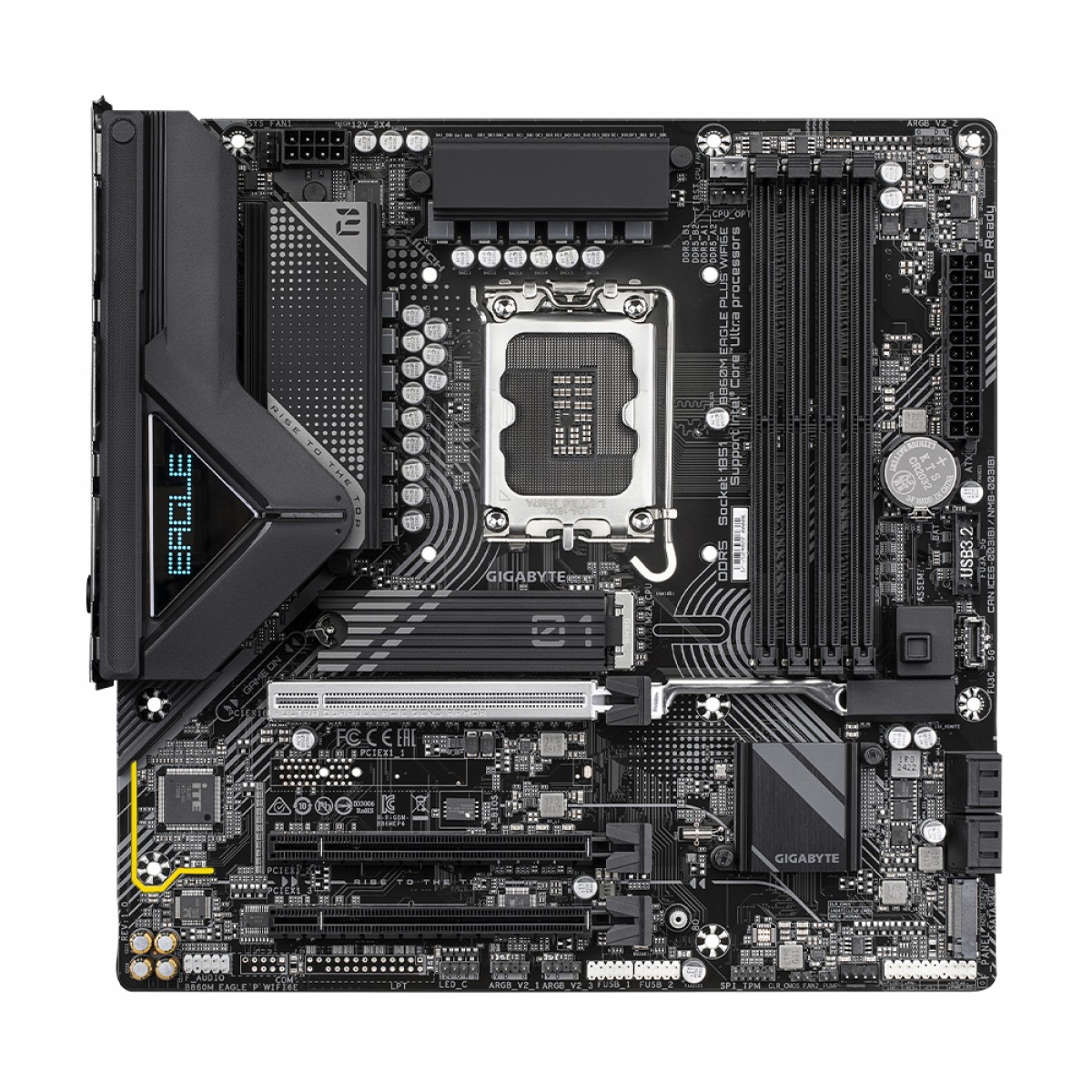 Placa Mãe Gigabyte B860M Eagle Plus WIFI6, Chipset B860, Intel LGA 1851, mATX, DDR5
