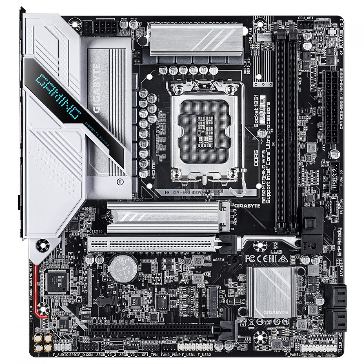 Placa Mãe Gigabyte B860M Gaming WIFI6, Chipset B860, Intel LGA 1851, mATX, DDR5