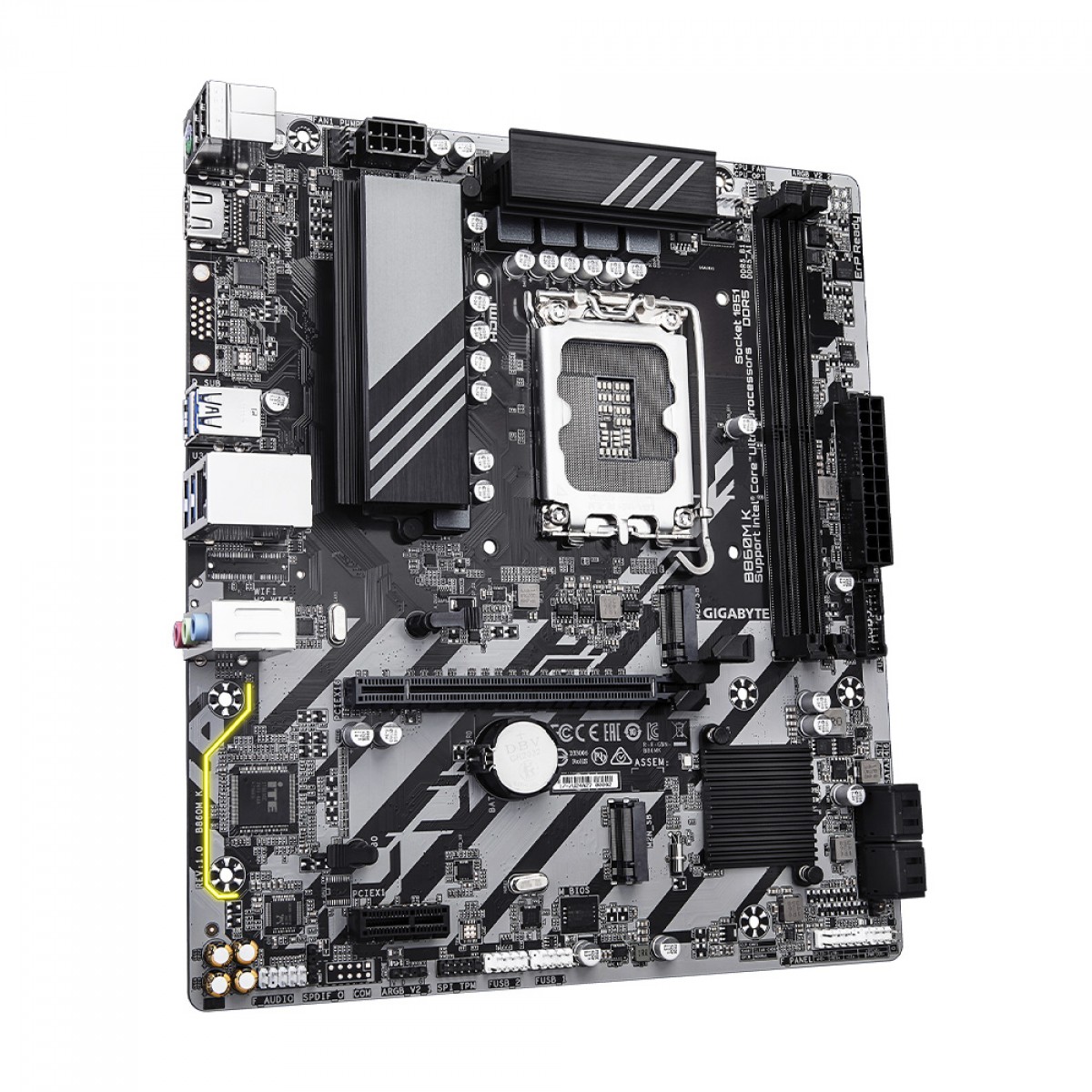 Placa Mãe Gigabyte B860M K, Chipset B860, Intel LGA 1851, MATX, DDR5