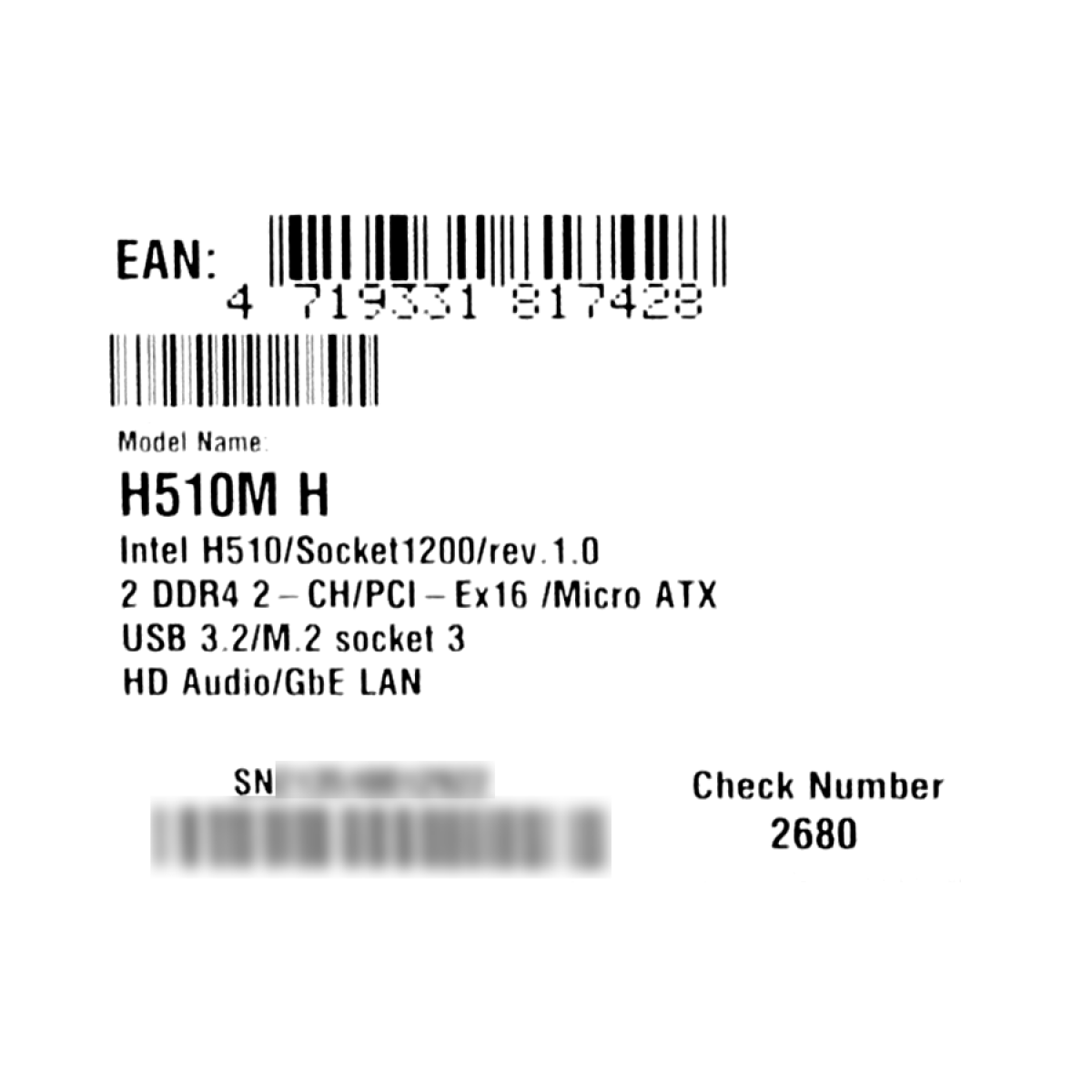 Placa Mãe Gigabyte H510M H, Chipset H510, Intel LGA 1200, mATX, DDR4