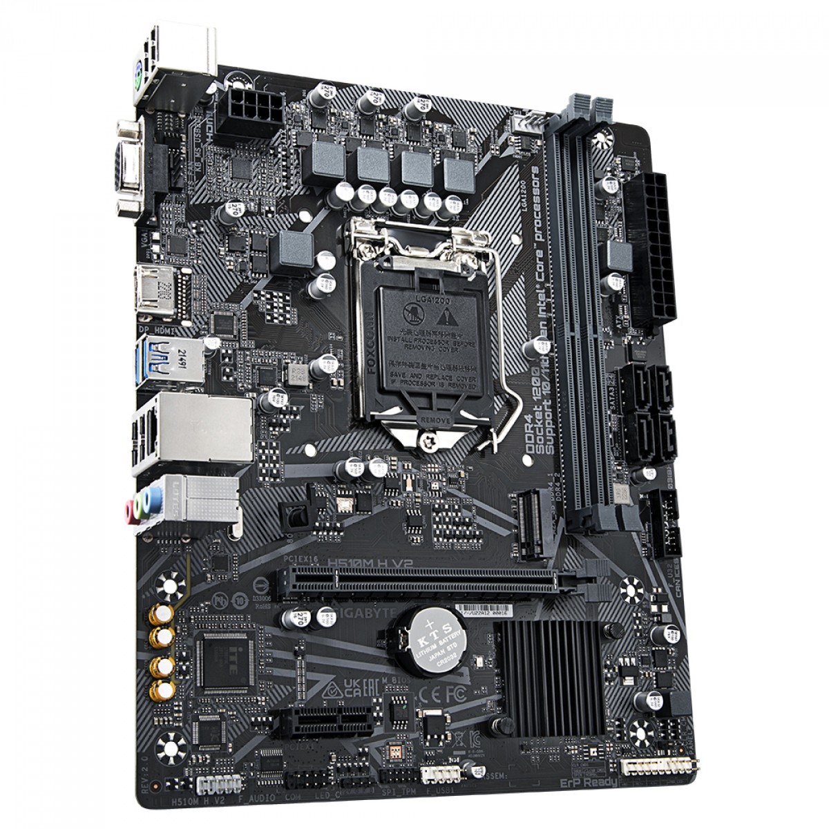 Placa Mãe Gigabyte H510M H V2, Chipset H510, LGA 1200, mATX, DDR4, H510M H V2 2.0