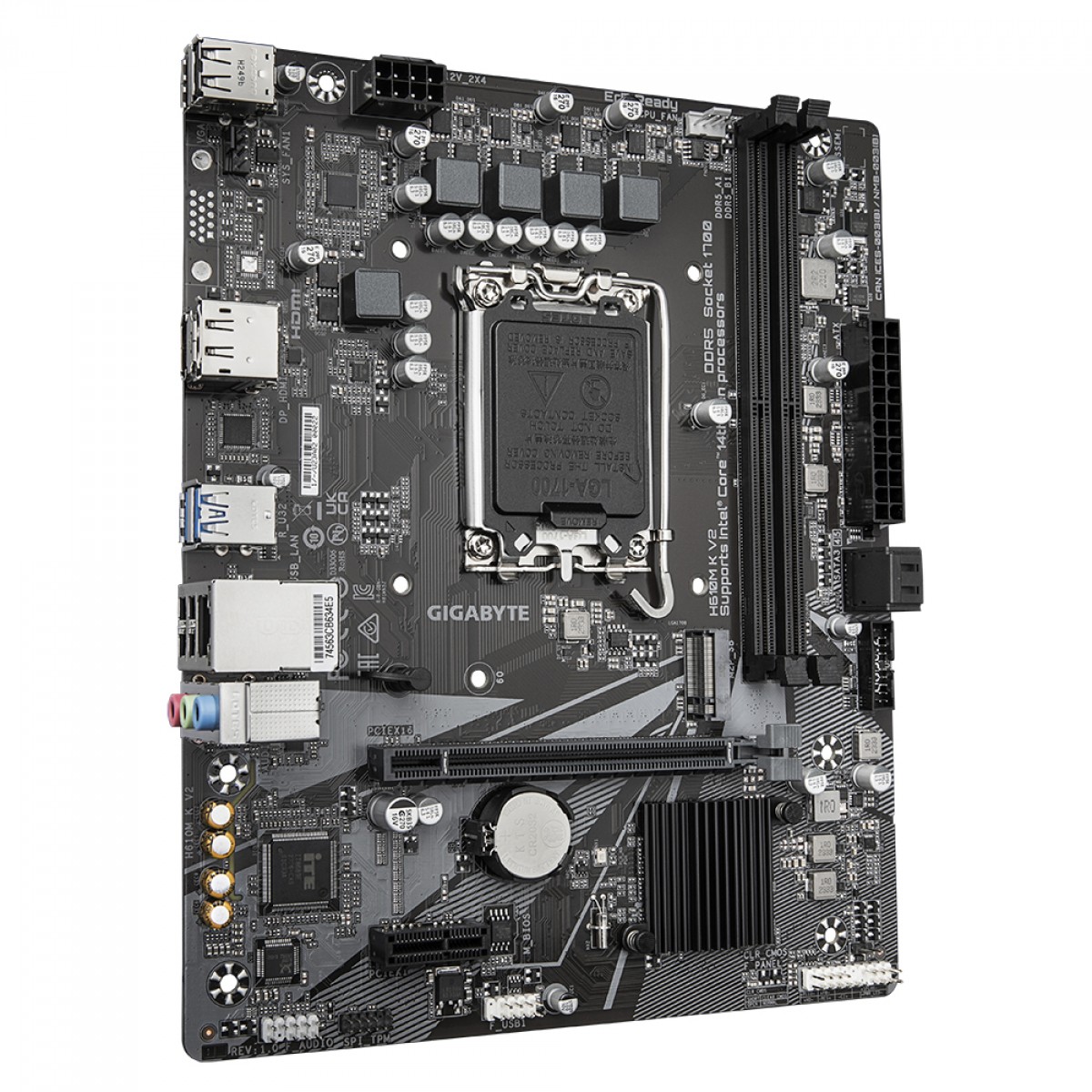 Placa Mãe Gigabyte H610M K V2, Chipset H610, Intel LGA 1700, M-ATX, DDR5