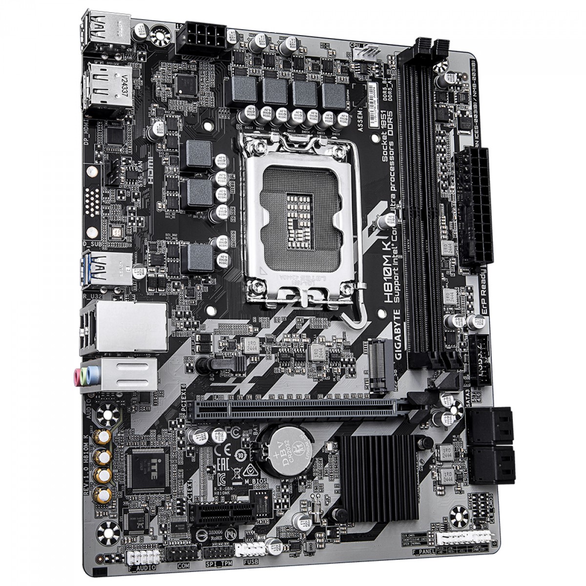 Placa Mãe Gigabyte H810M K, Chipset H810, Intel LGA 1851, mATX, DDR5