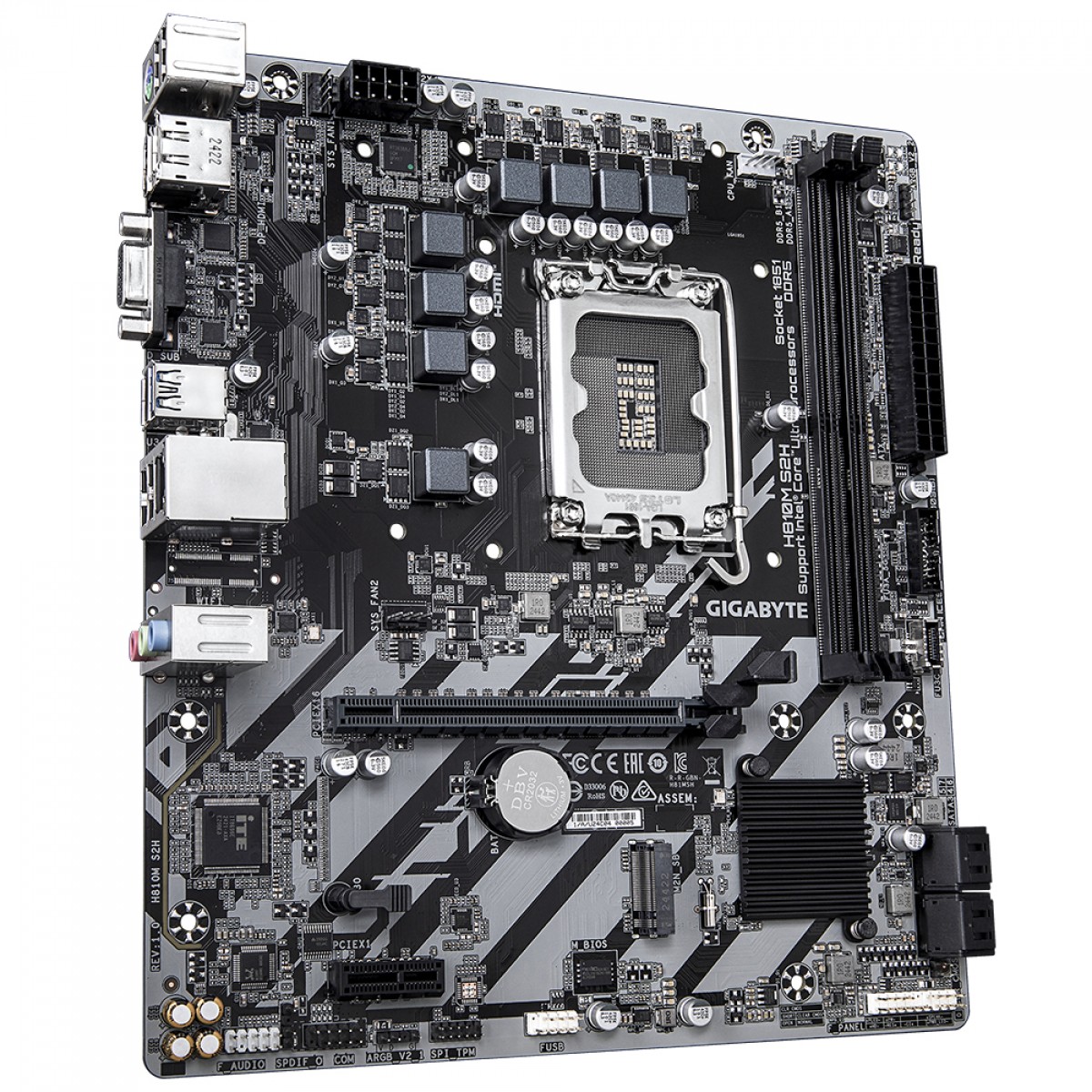 Placa Mãe Gigabyte H810M S2H, Chipset H810, Intel LGA 1851, mATX, DDR5