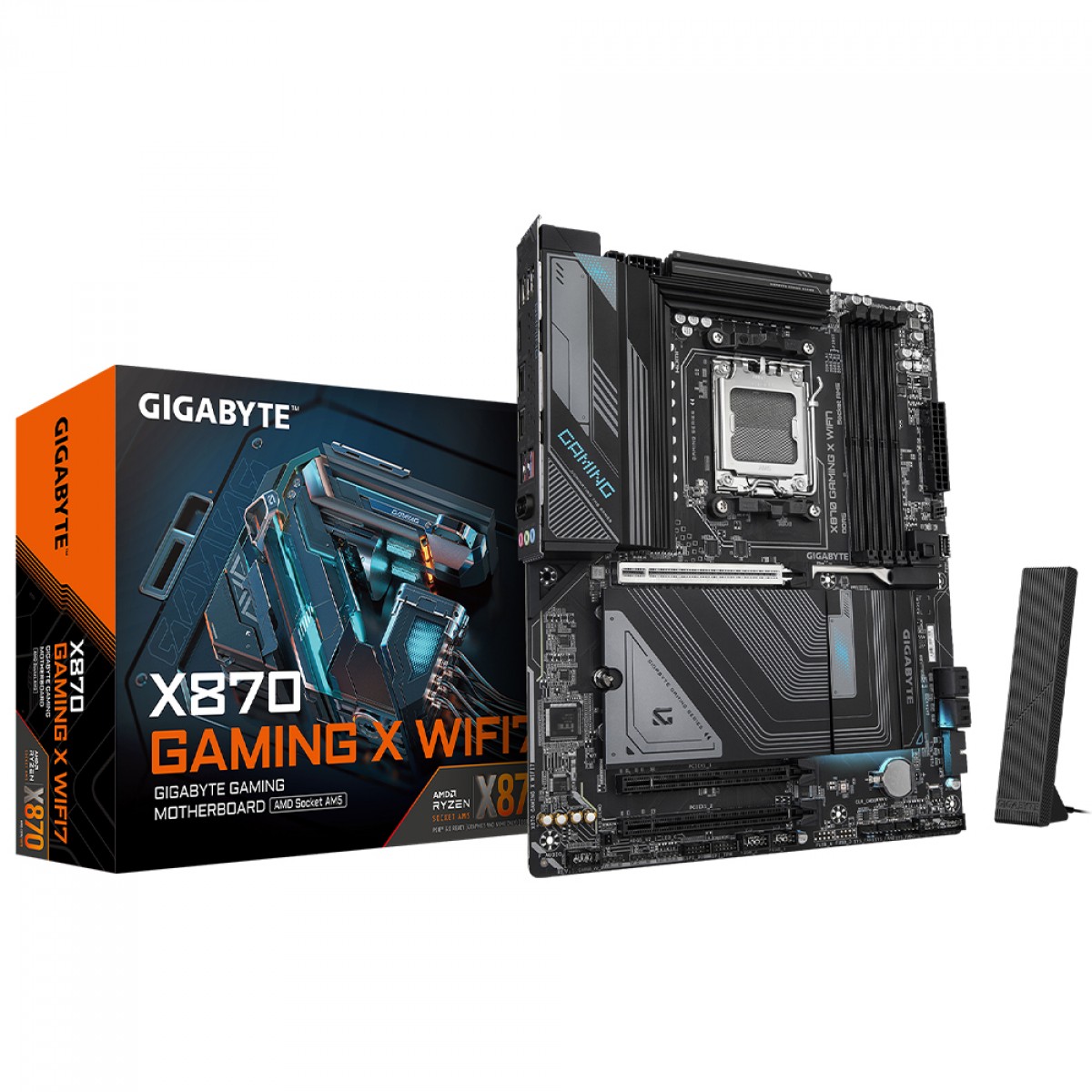 Placa Mãe Gigabyte X870 Gaming X WiFi7, Chipset X870, AMD AM5, ATX, DDR5