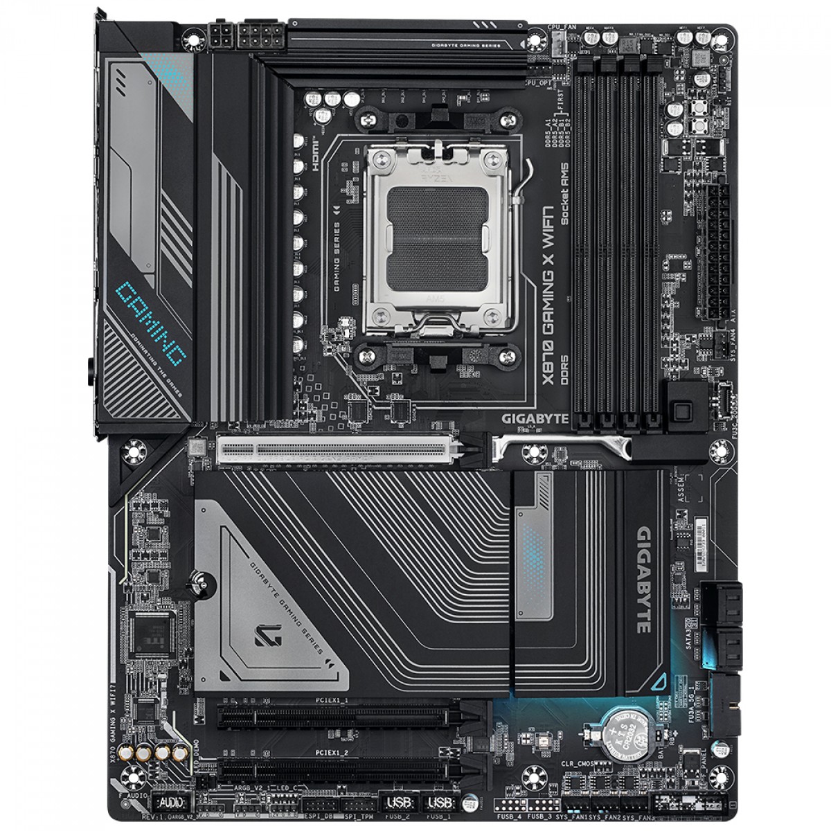 Placa Mãe Gigabyte X870 Gaming X WiFi7, Chipset X870, AMD AM5, ATX, DDR5
