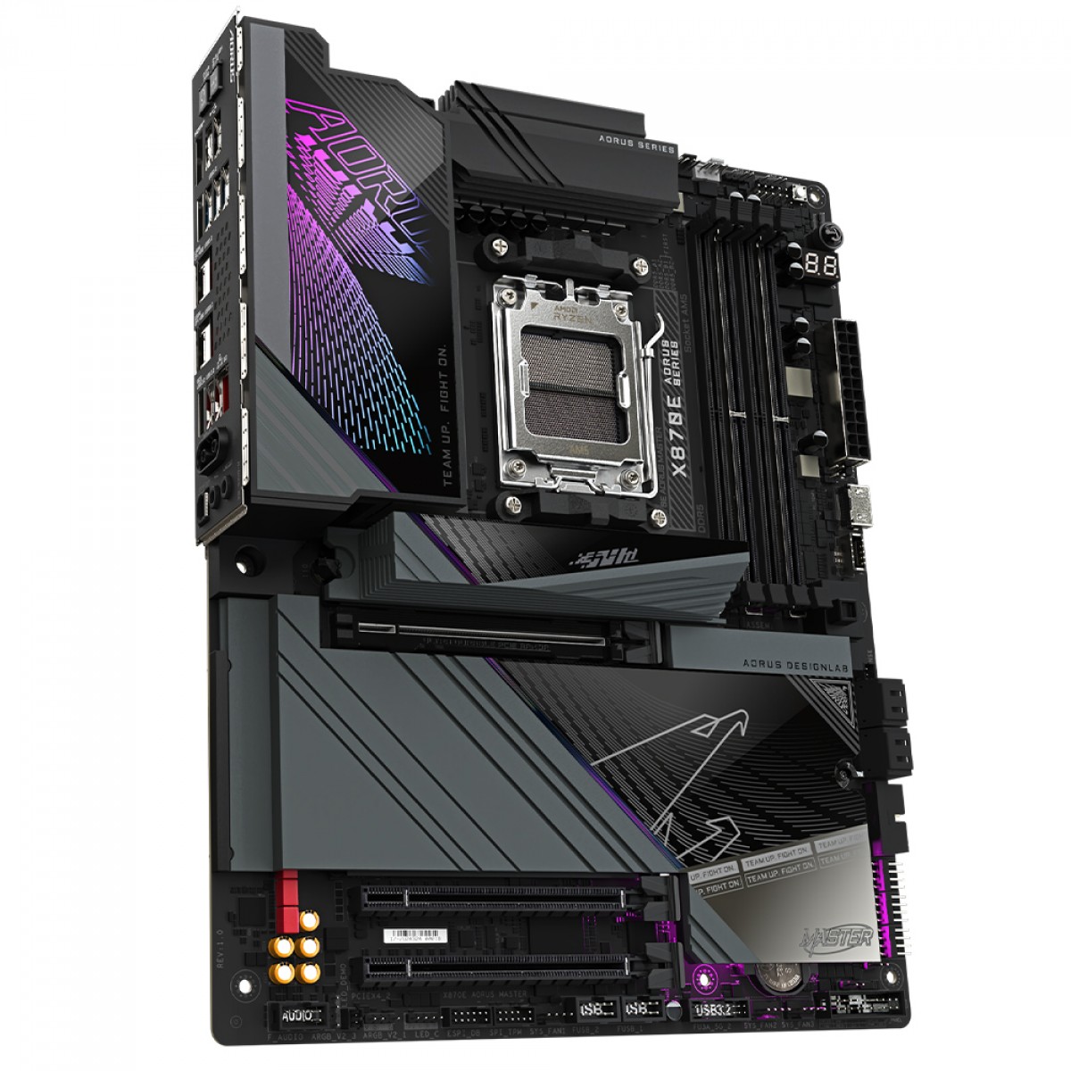 Placa Mãe Gigabyte X870E AORUS MASTER, Chipset X870E, WIFI 7, AMD AM5, ATX, DDR5
