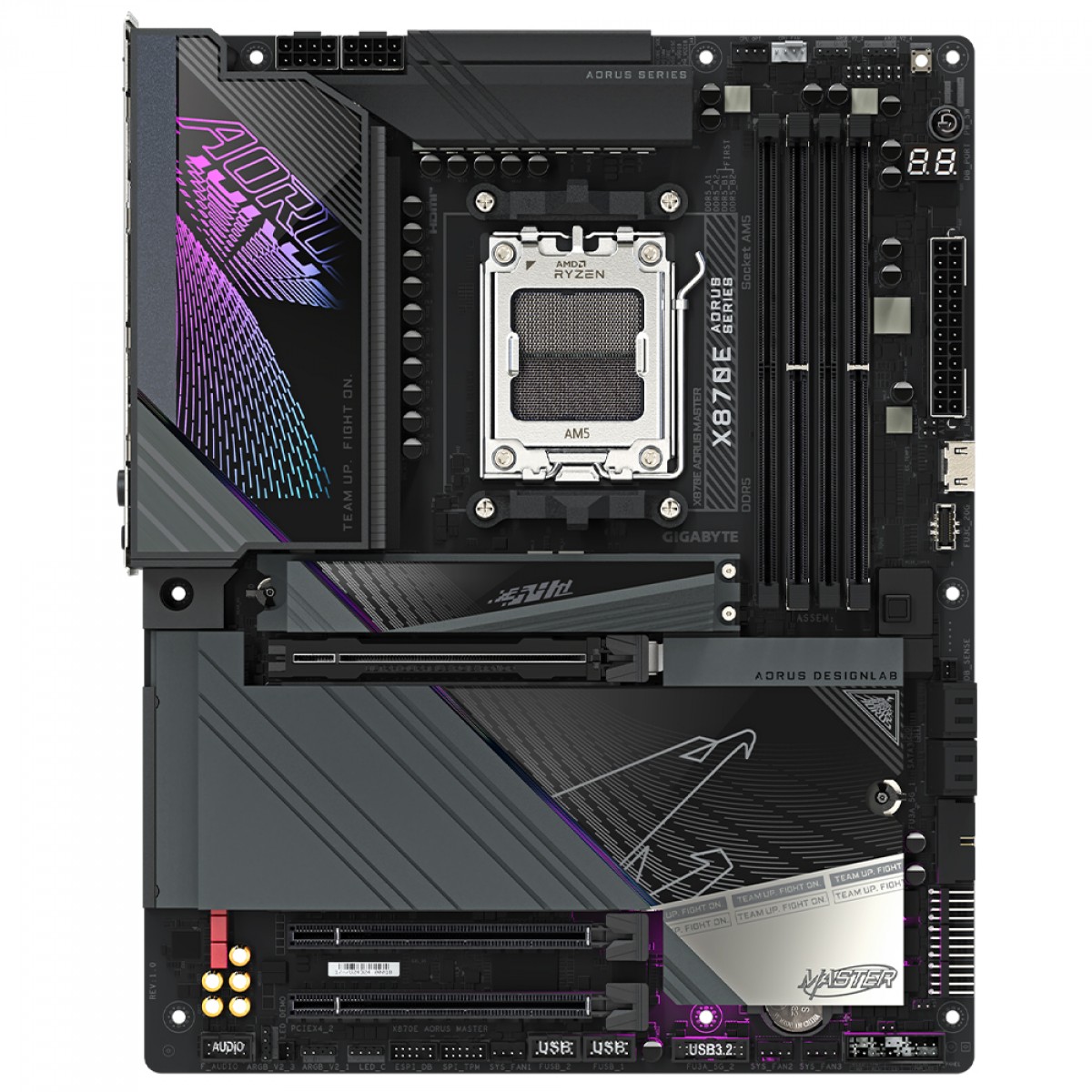 Placa Mãe Gigabyte X870E AORUS MASTER, Chipset X870E, WIFI 7, AMD AM5, ATX, DDR5