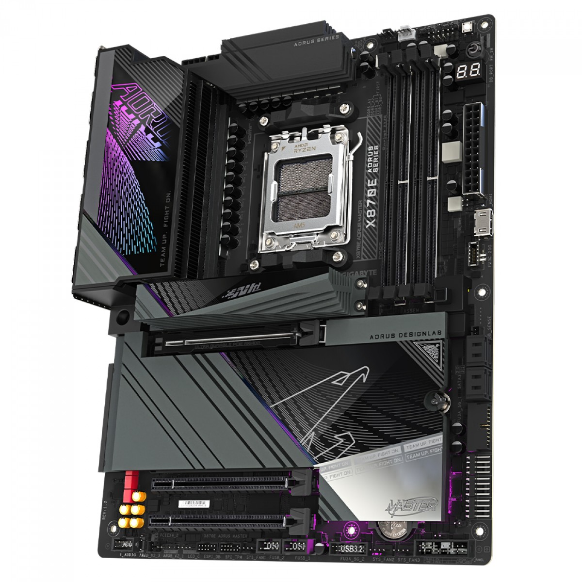 Placa Mãe Gigabyte X870E AORUS MASTER, Chipset X870E, WIFI 7, AMD AM5, ATX, DDR5