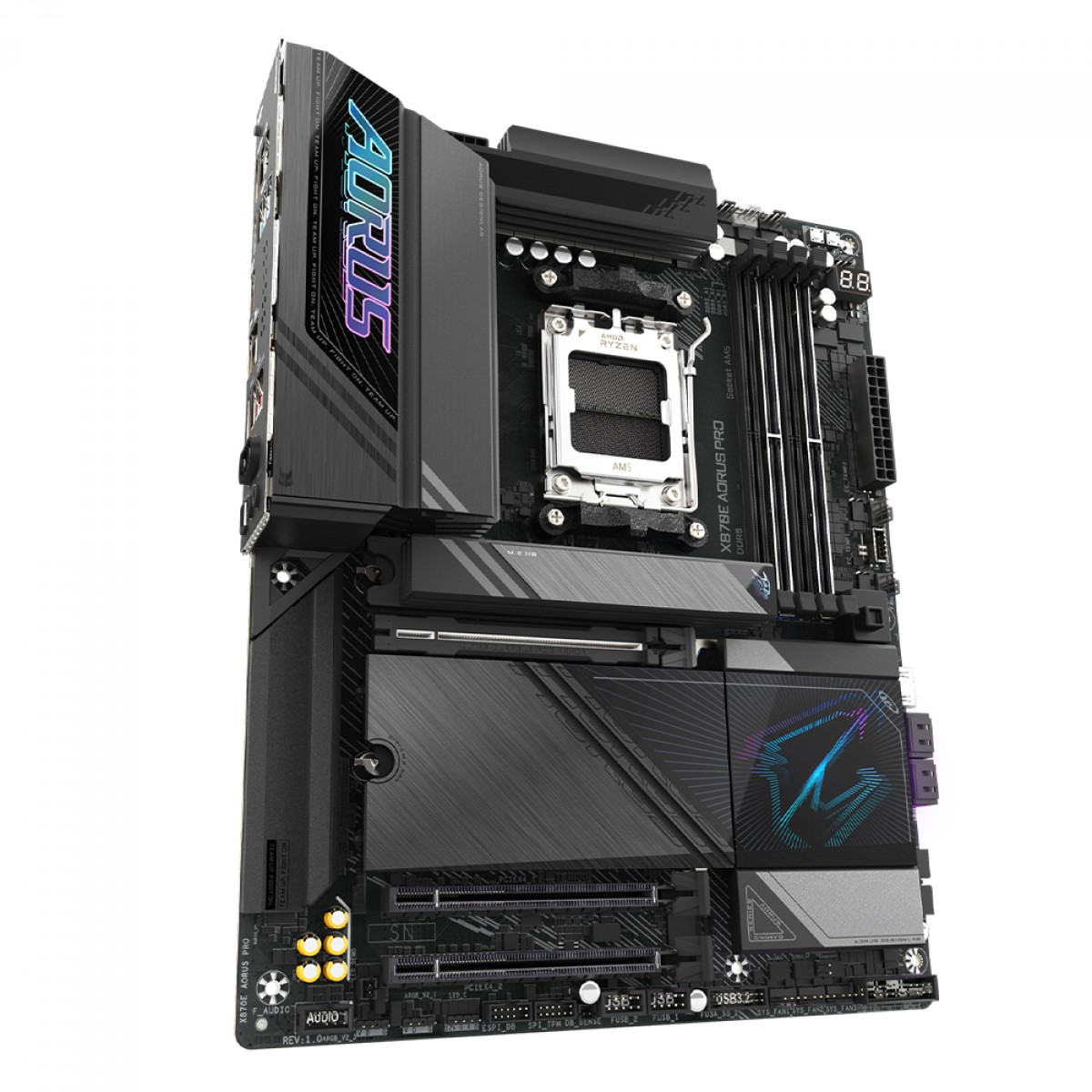 Placa Mãe Gigabyte X870E AORUS PRO, Chipset X870E, WIFI 7, AMD AM5, ATX, DDR5