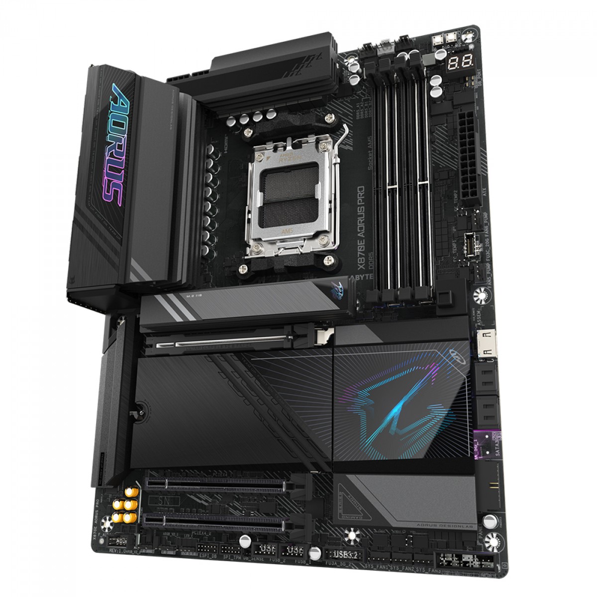 Placa Mãe Gigabyte X870E AORUS PRO, Chipset X870E, WIFI 7, AMD AM5, ATX, DDR5