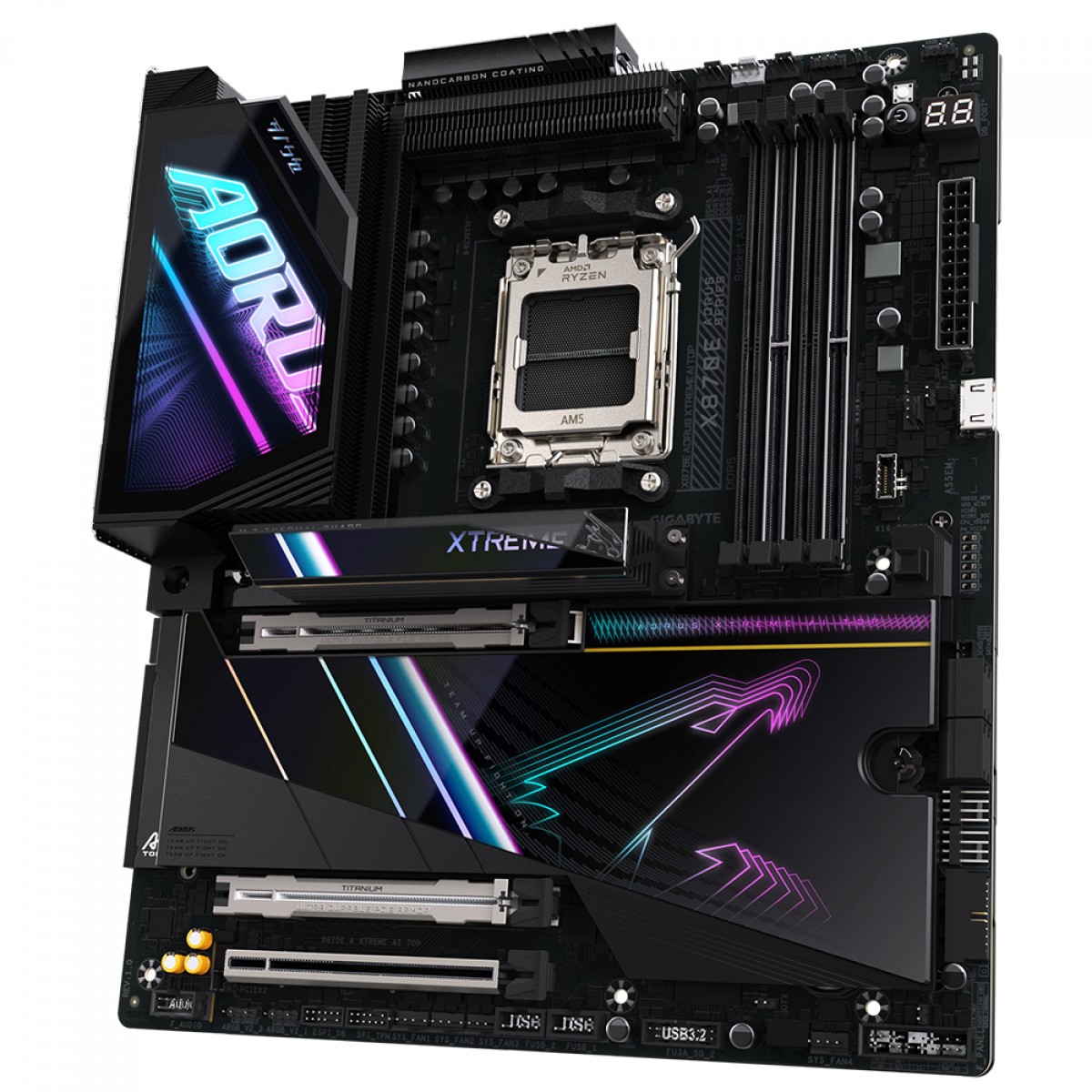 Placa Mãe Gigabyte X870E AORUS Xtreme AI TOP, WIFI7, Chipset X870E, AMD AM5, DDR5, E-ATX