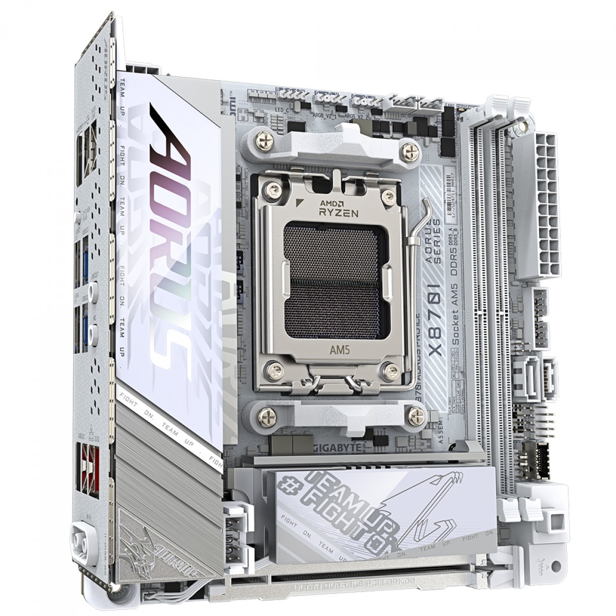 Placa Mãe Gigabyte X870I AORUS PRO ICE, Chipset X870, WIFI 7, AMD AM5, Mini-ITX, DDR5