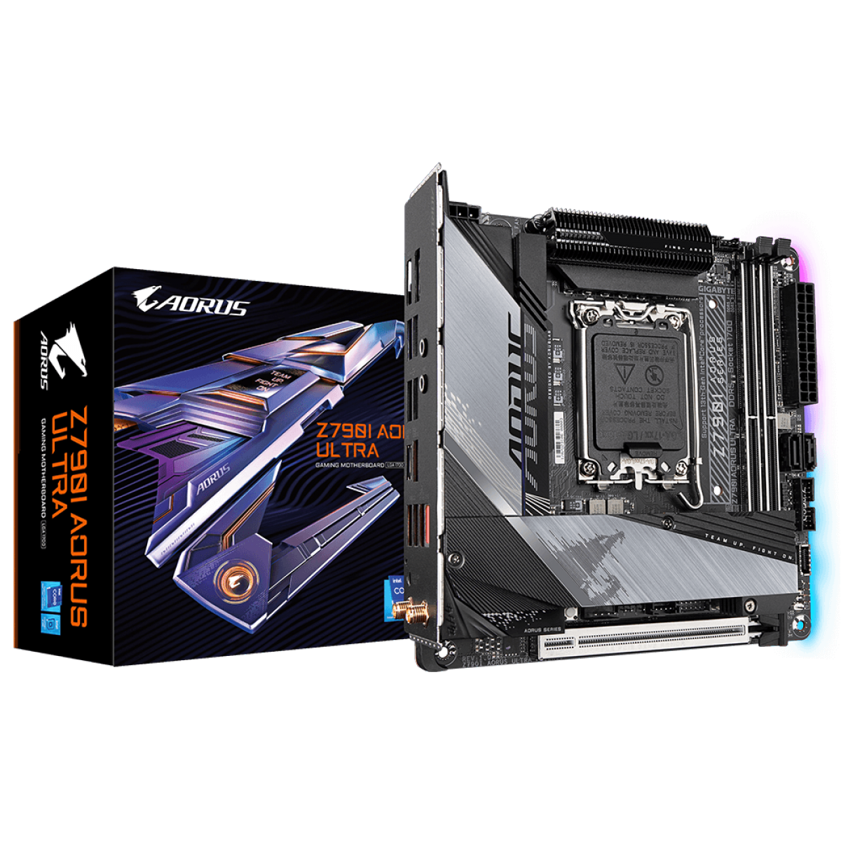 Placa Mãe Gigabyte Z790I AORUS ULTRA, Chipset Z790, WIFI, Intel LGA 1700, Mini-ITX, DDR5