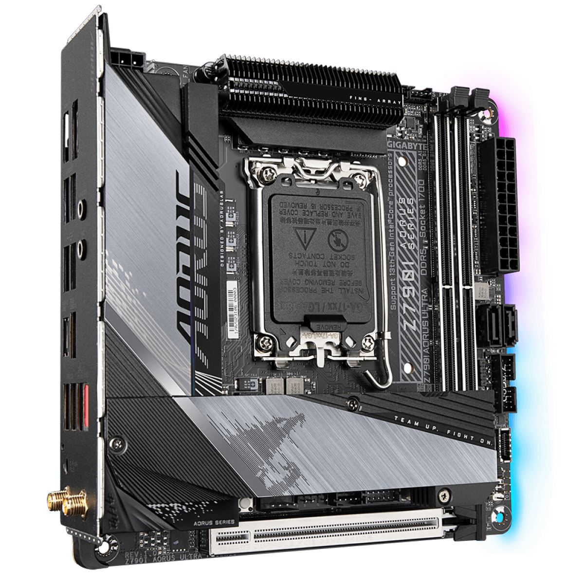 Placa Mãe Gigabyte Z790I AORUS ULTRA, Chipset Z790, WIFI, Intel LGA 1700, Mini-ITX, DDR5