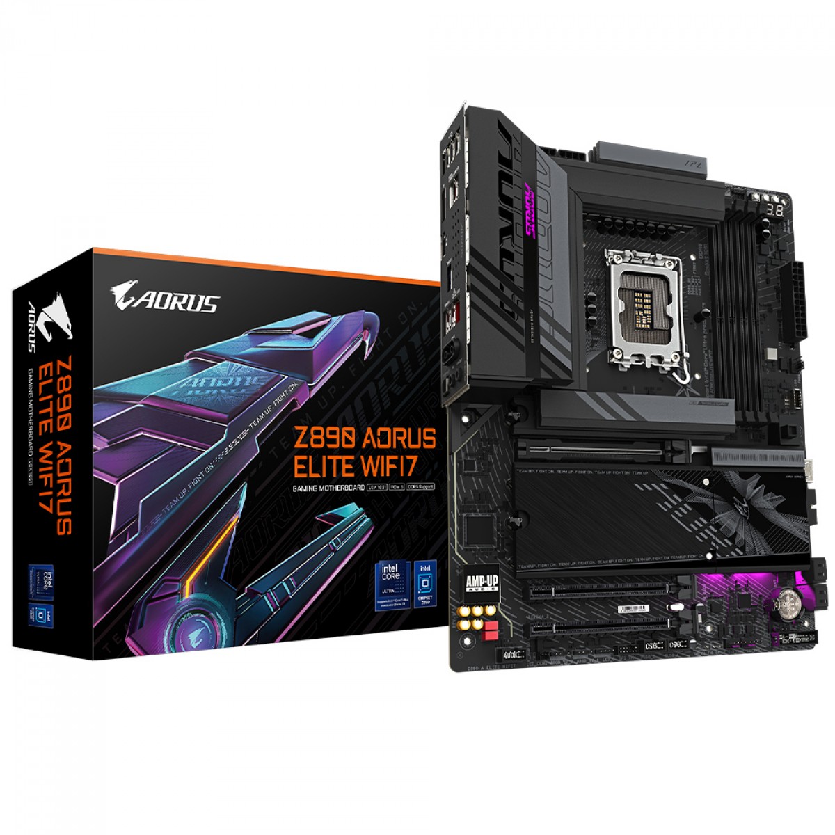Placa Mãe Gigabyte Z890 AORUS ELITE WIFI7, Chipset Z890, Intel LGA 1851, ATX, DDR5