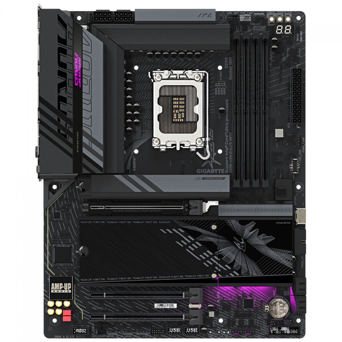 Placa Mãe Gigabyte Z890 AORUS ELITE WIFI7, Chipset Z890, Intel LGA 1851, ATX, DDR5