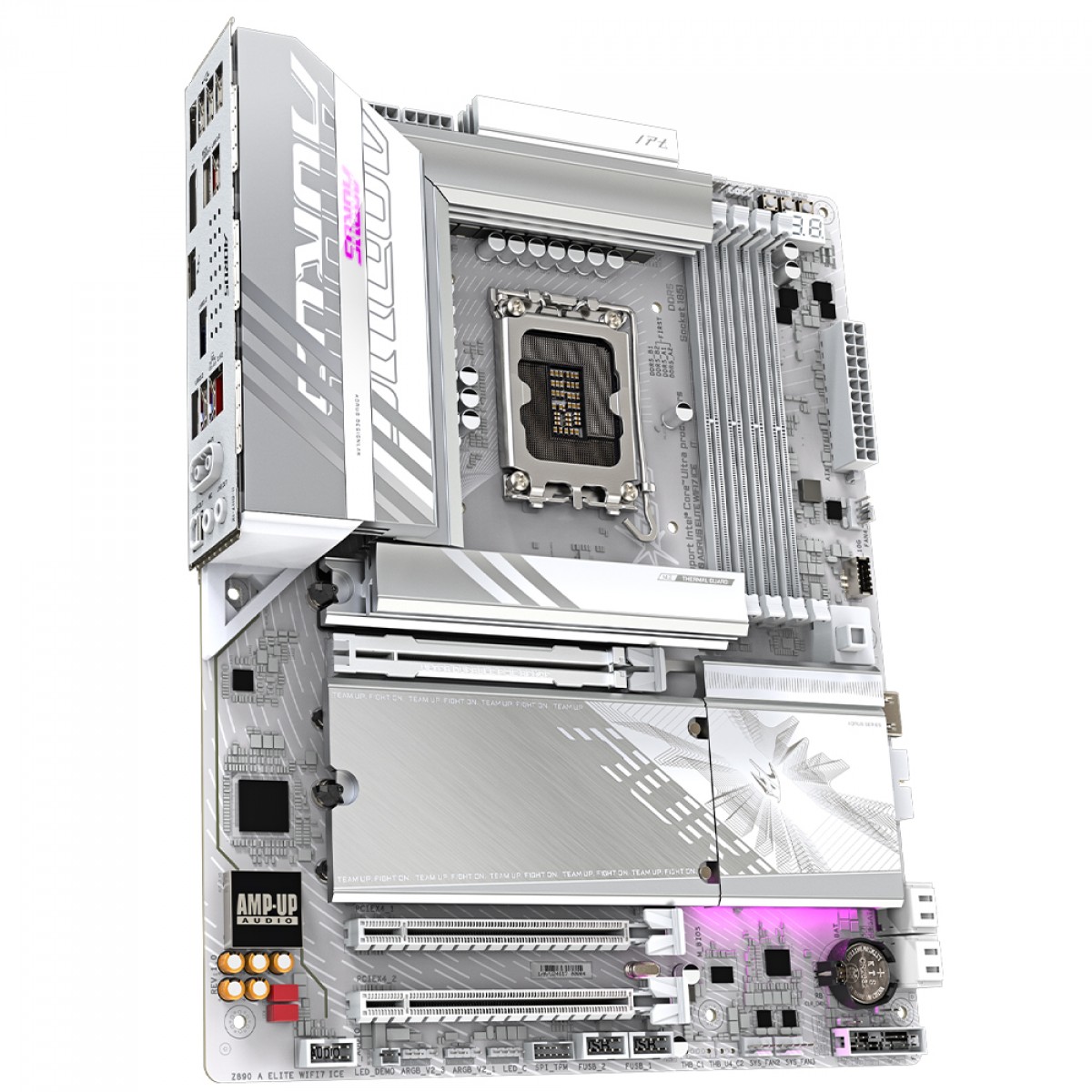 Placa Mãe Gigabyte Z890 Aorus Elite WiFi7 ICE, Chipset Z890, Intel LGA 1851, ATX, DDR5, Branco