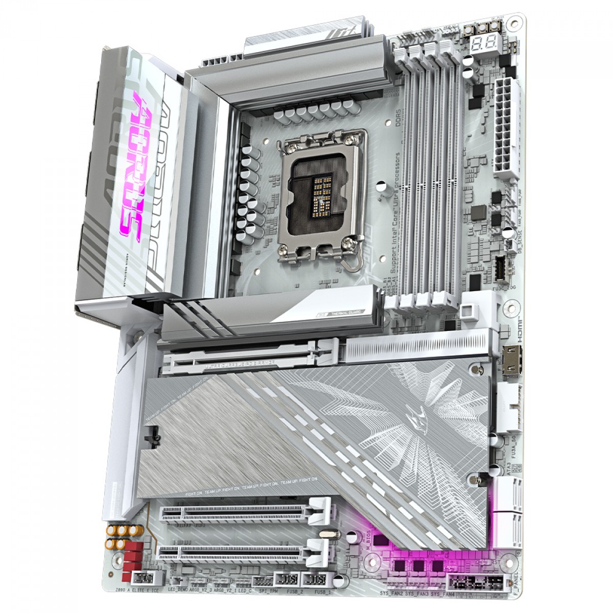 Placa Mãe Gigabyte Z890 AORUS ELITE X ICE, Chipset Z890, Intel LGA 1851, ATX, DDR5, Branco