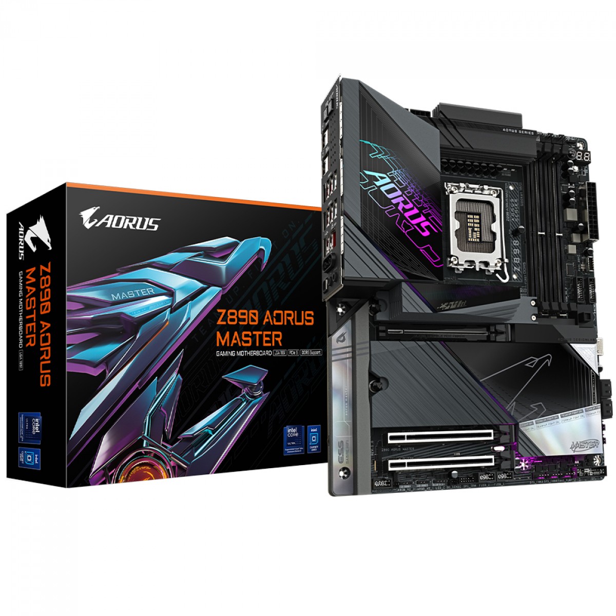 Placa Mãe Gigabyte Z890 AORUS MASTER, Chipset Z890, Intel LGA 1851, ATX, DDR5