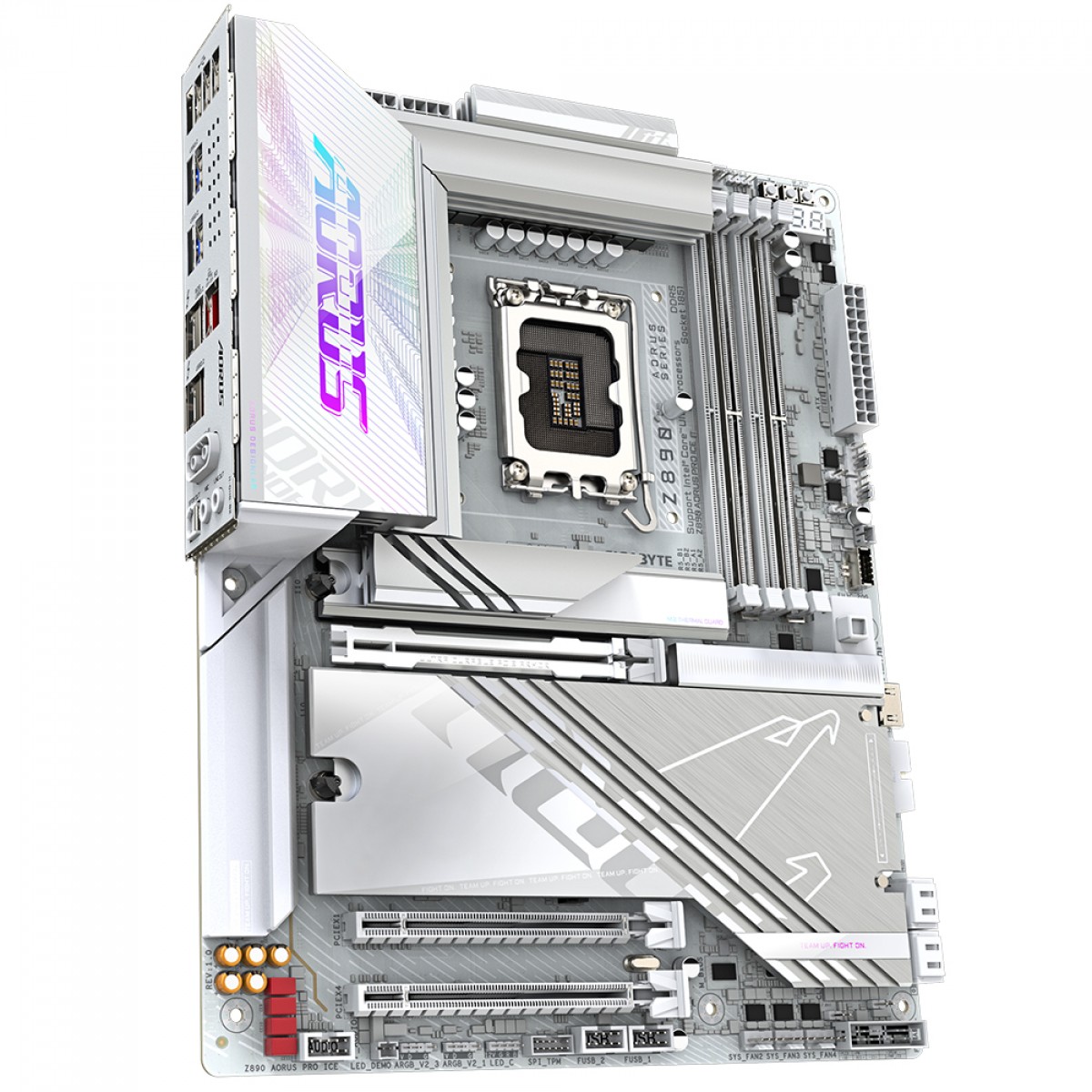 Placa Mãe Gigabyte Z890 AORUS PRO ICE, Chipset Z890, Intel LGA 1851, ATX, DDR5, Branco