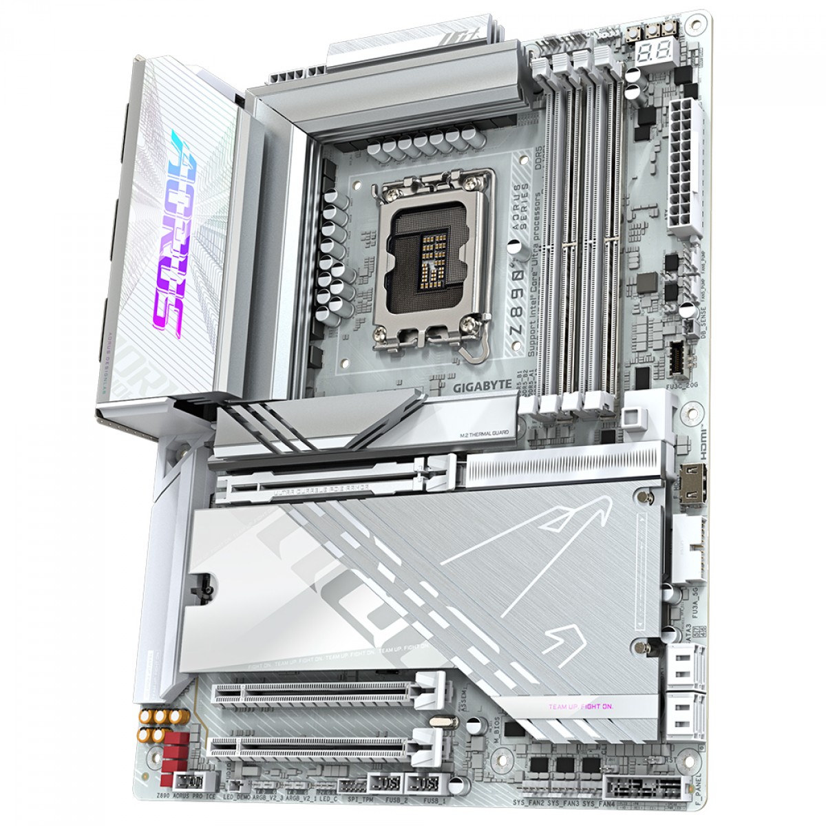 Placa Mãe Gigabyte Z890 AORUS PRO ICE, Chipset Z890, Intel LGA 1851, ATX, DDR5, Branco