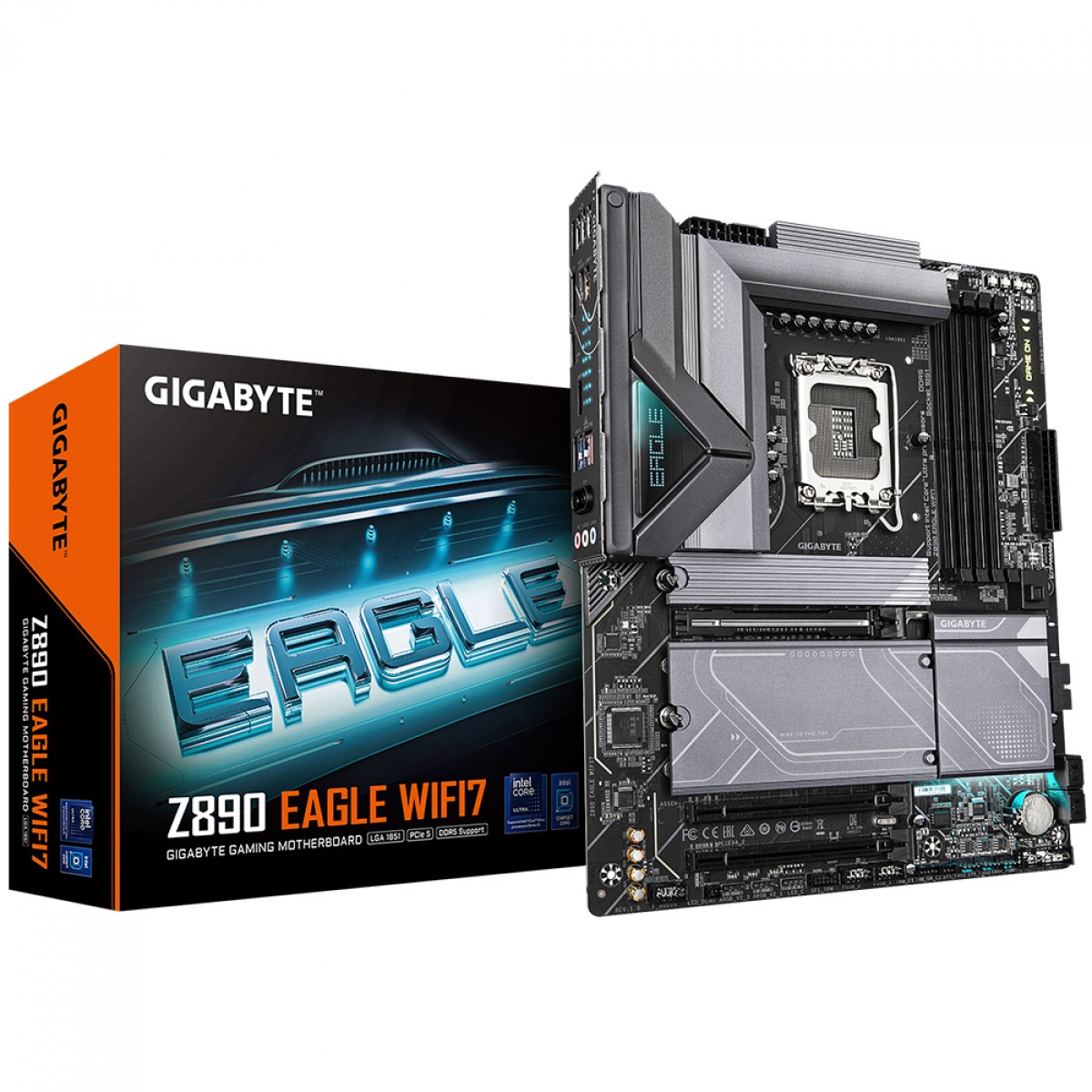 Placa Mãe Gigabyte Z890 EAGLE WIFI7, Chipset Z890, Intel LGA 1851, ATX, DDR5